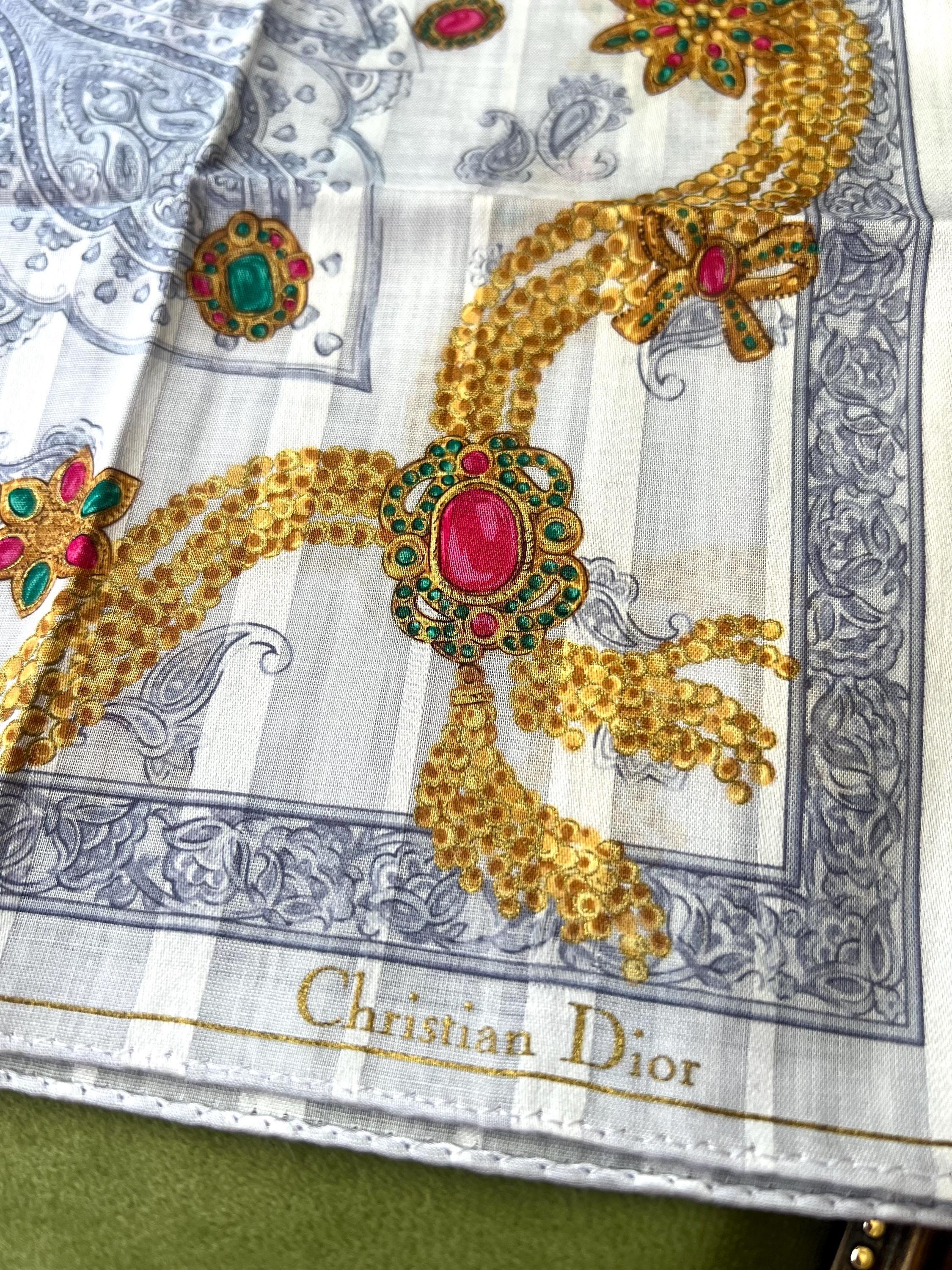 Brand New Vintage Christian Dior Cotton Scarf - 48x50cm