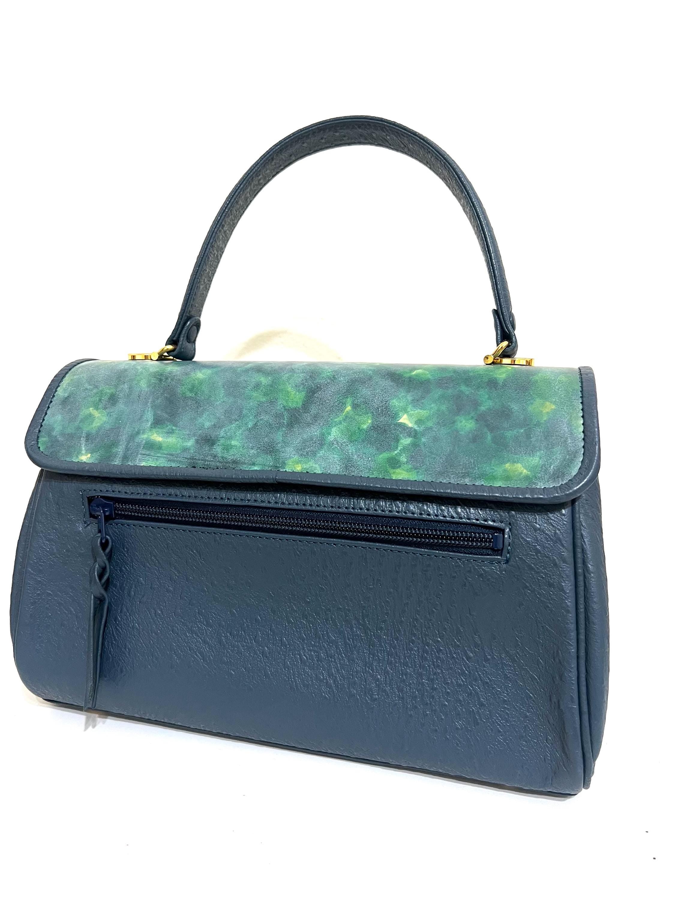 Kenzo Fukui Vintage Hand-Painted Leather Bag | Japanese Artisan Art