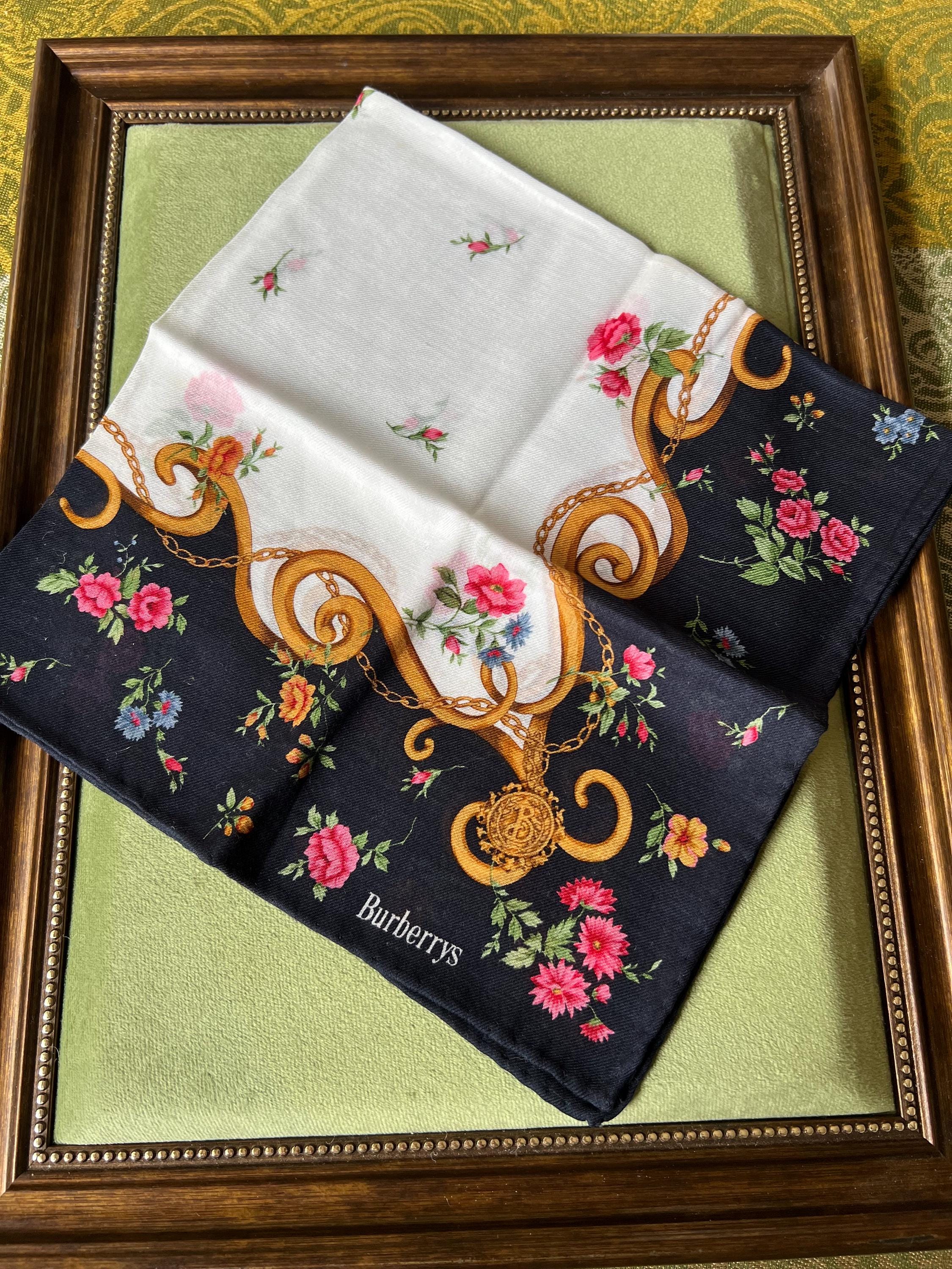 Burberry Vintage Brand New Deadstock Scarf 48*49cm Handkerchief