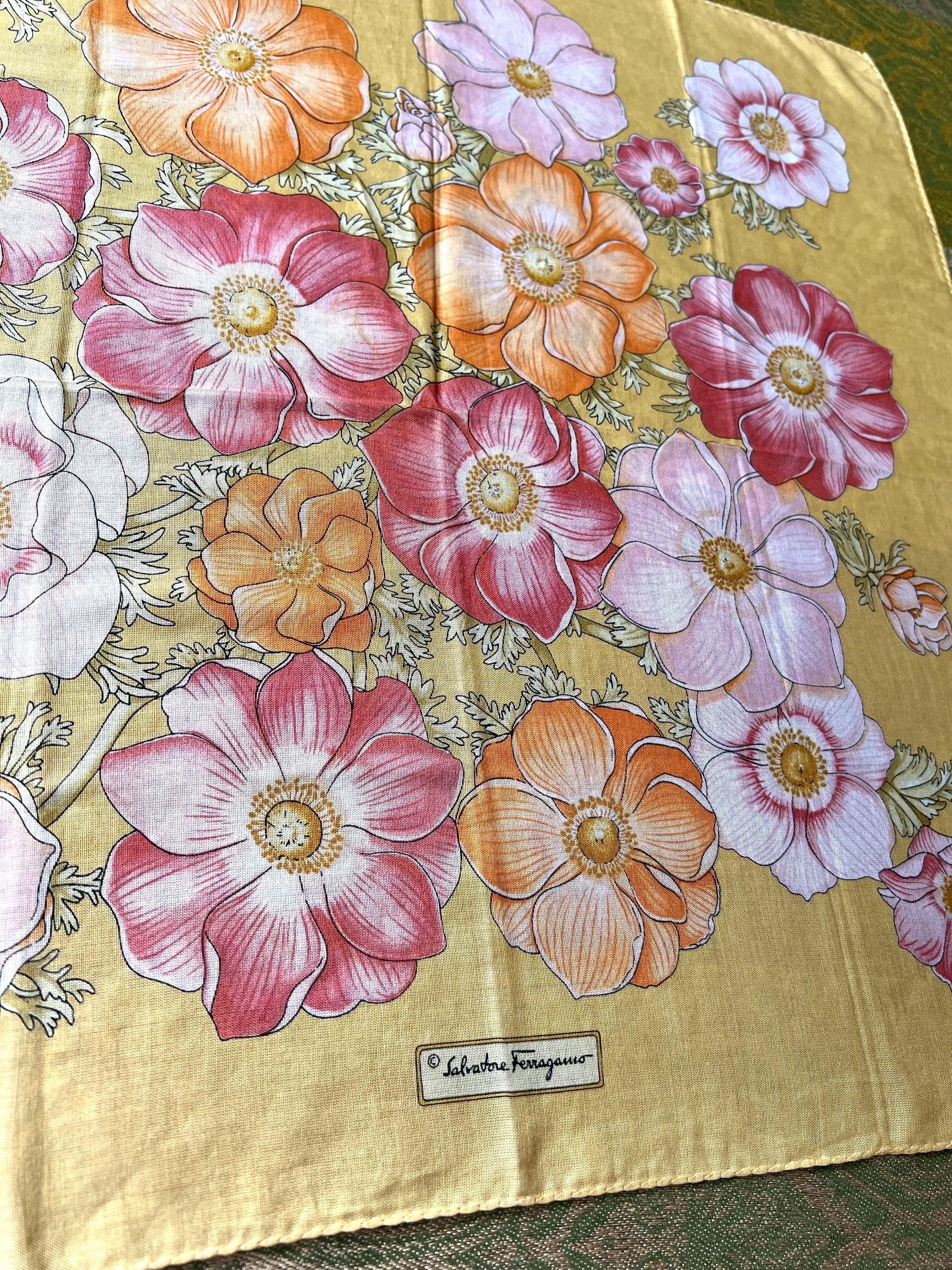 Salvatore Ferragamo Scarf | 42*44cm |100% Cotton Neckerchief