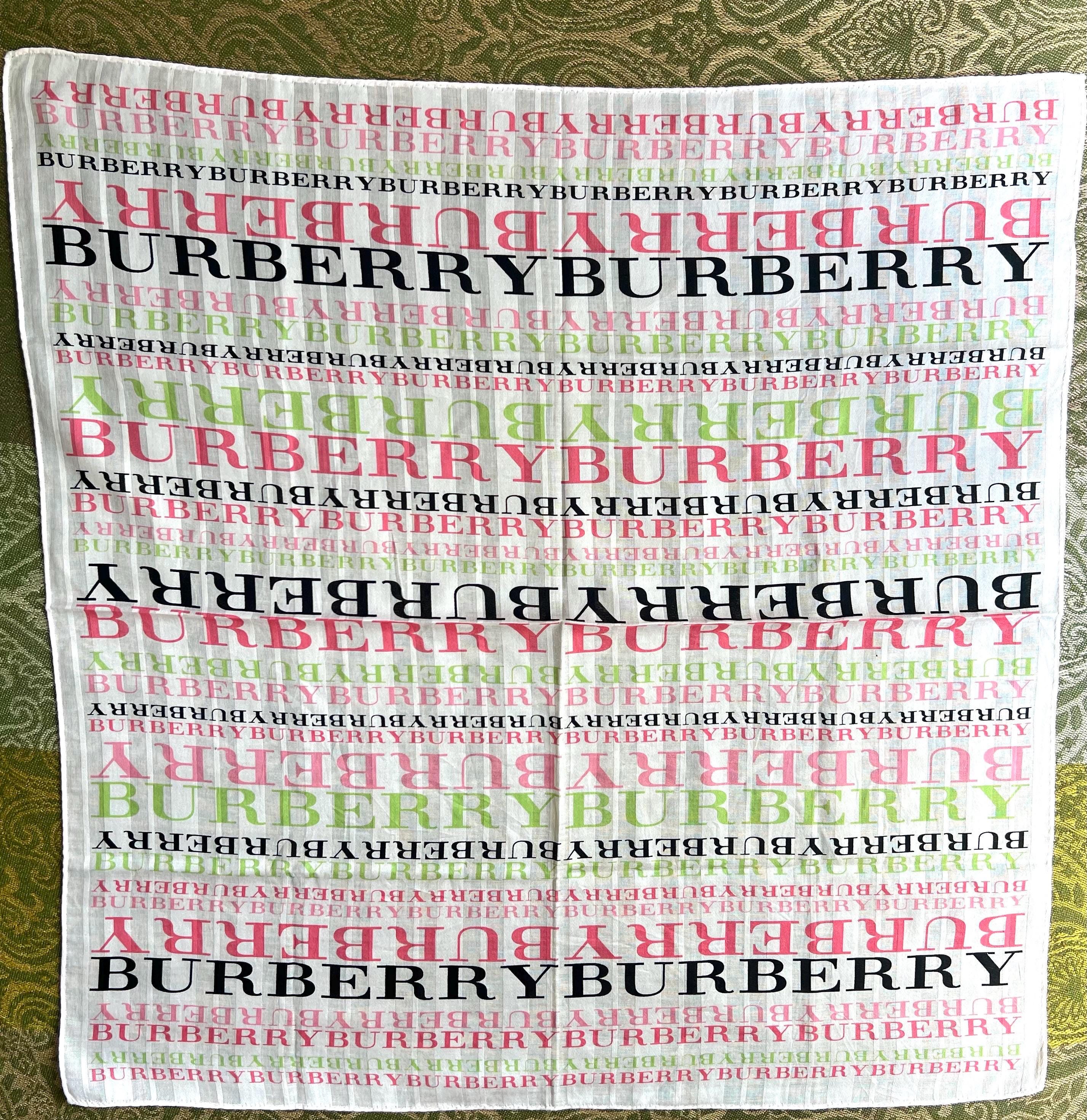 Like New Burberry Scarf – 100% Cotton, 50x 50cm