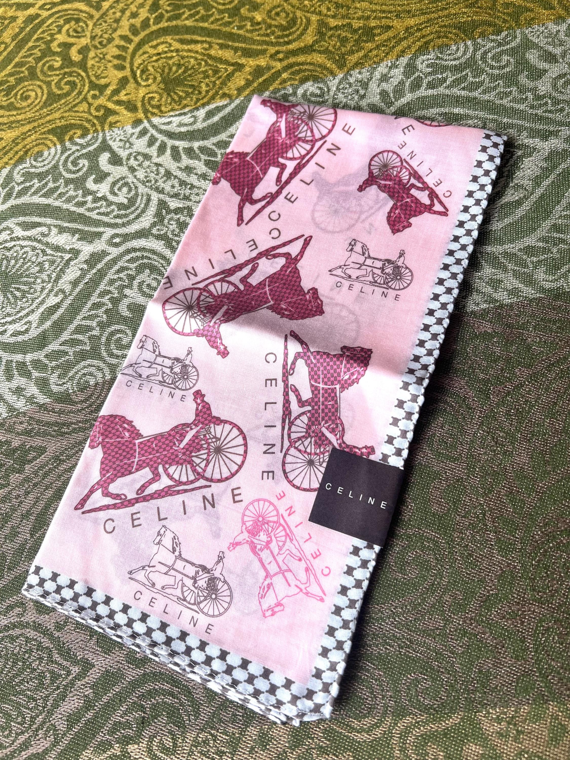 Brand New Vintage Celine Cotton Scarf 51x51cm | 100% Cotton | Handkerchief
