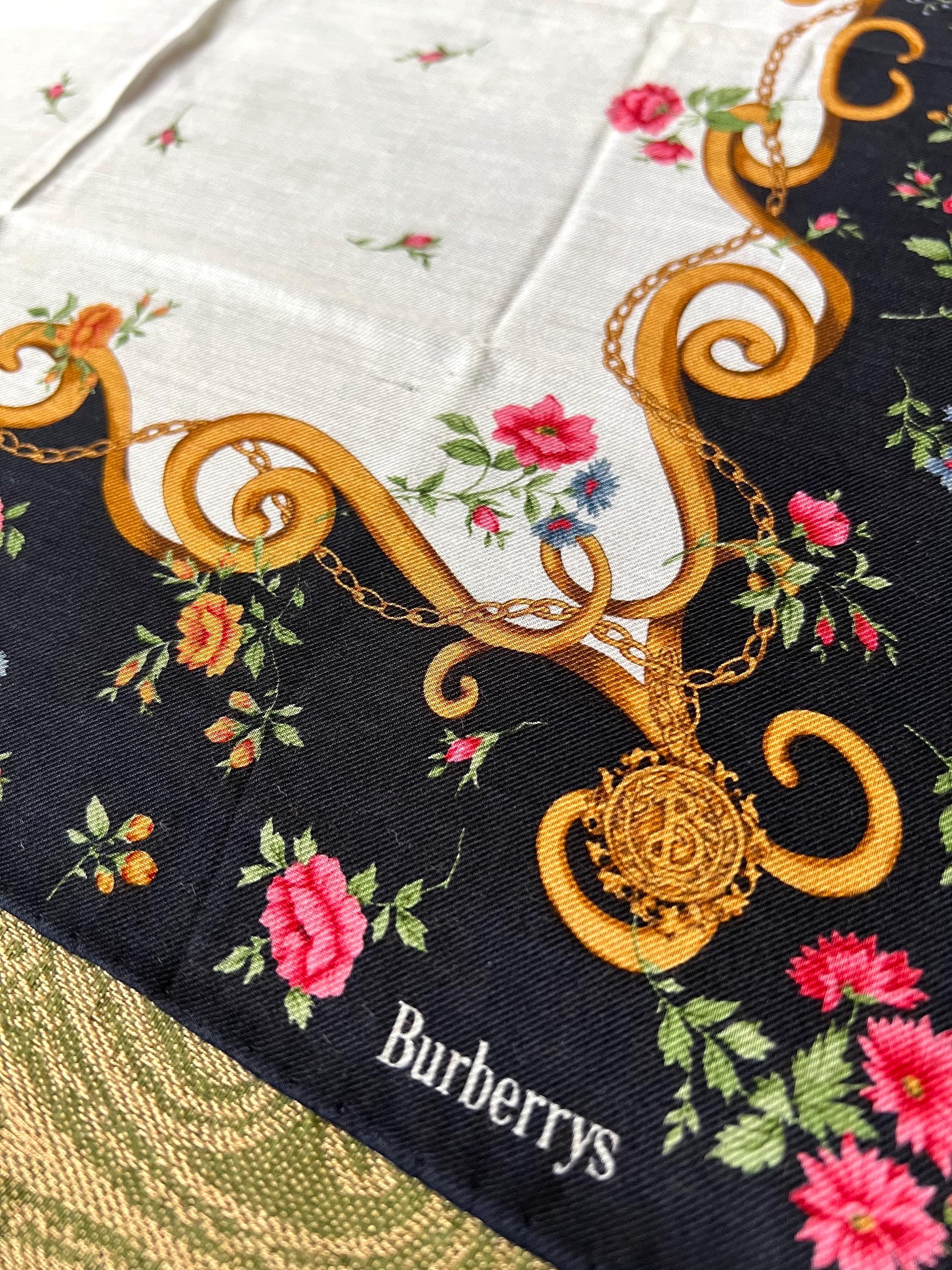 Burberry Vintage Brand New Deadstock Scarf 48*49cm Handkerchief