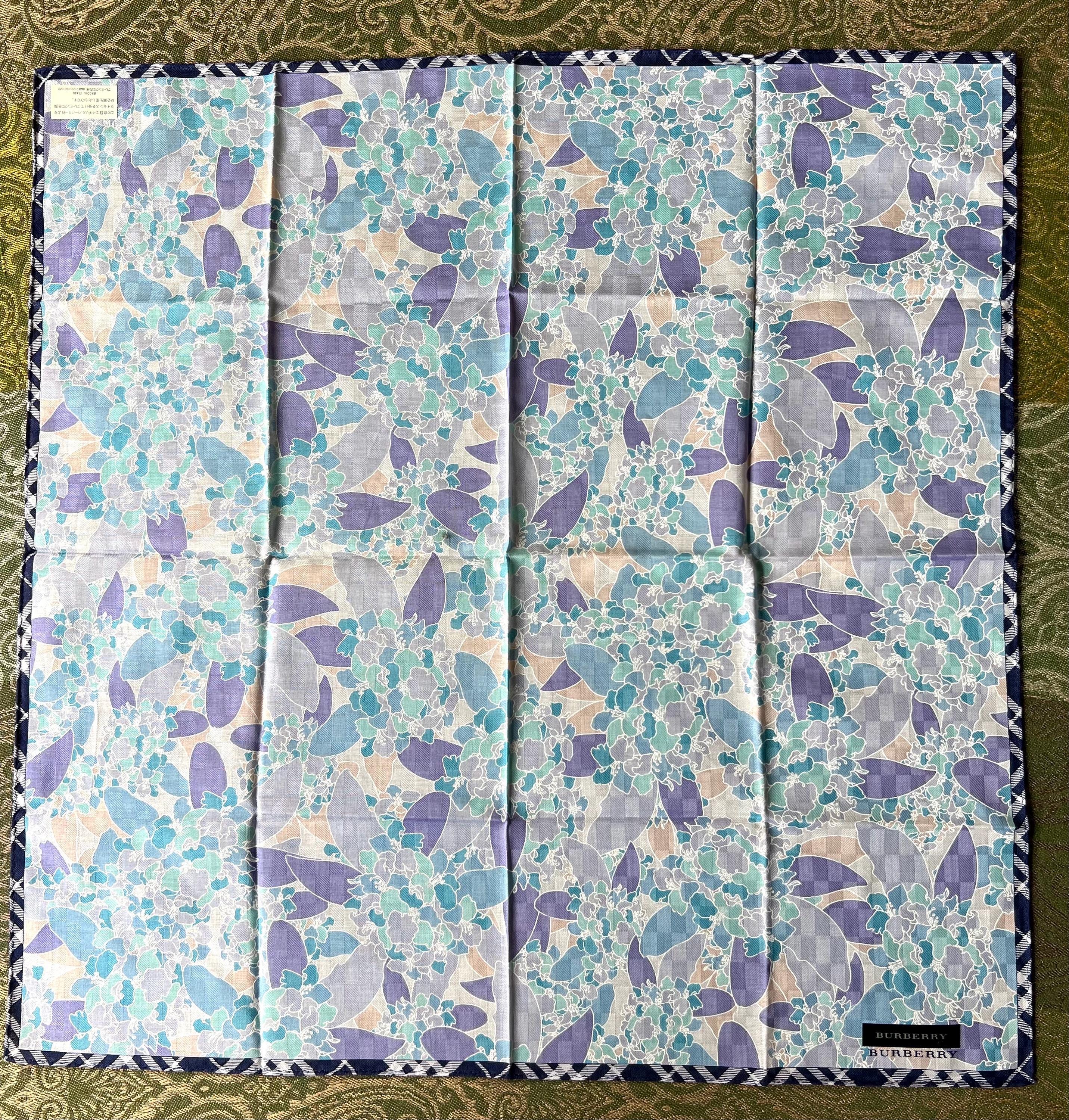 Brand New Burberry Scarf – 100% Cotton, 50x 51cm