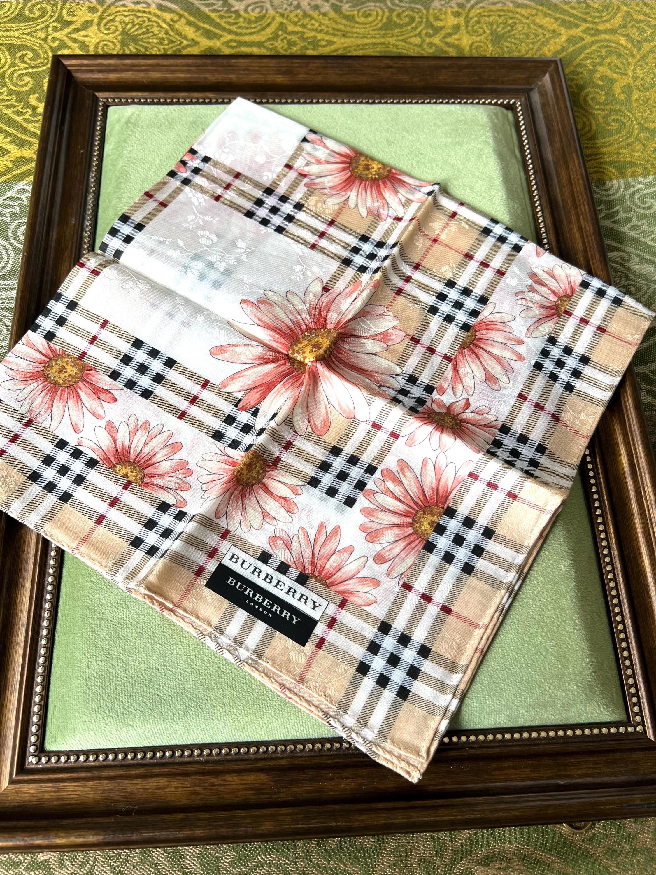 Brand New Burberry Scarf – London Label, 100% Cotton, 50x 51cm