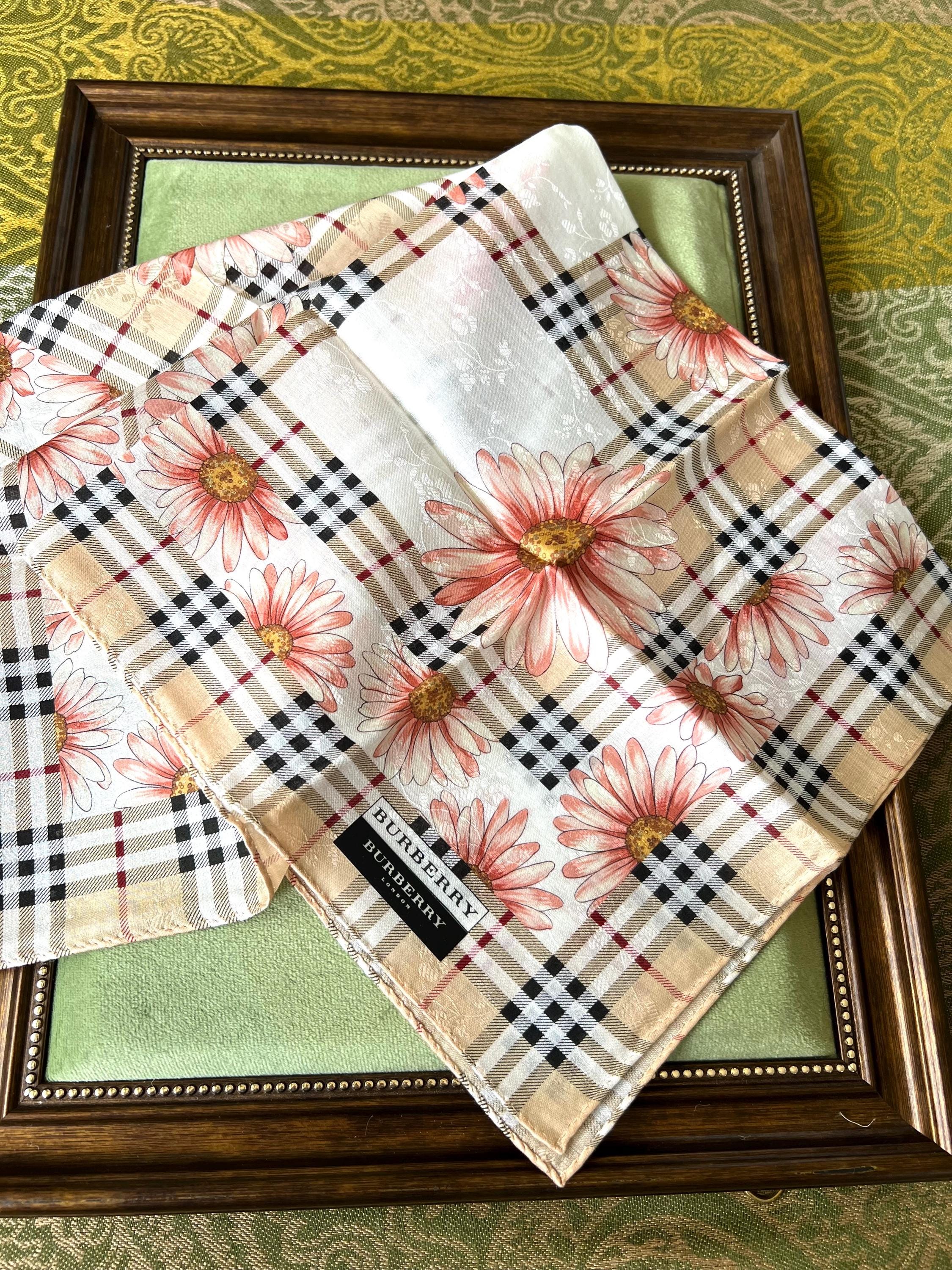 Brand New Burberry Scarf – London Label, 100% Cotton, 50x 51cm