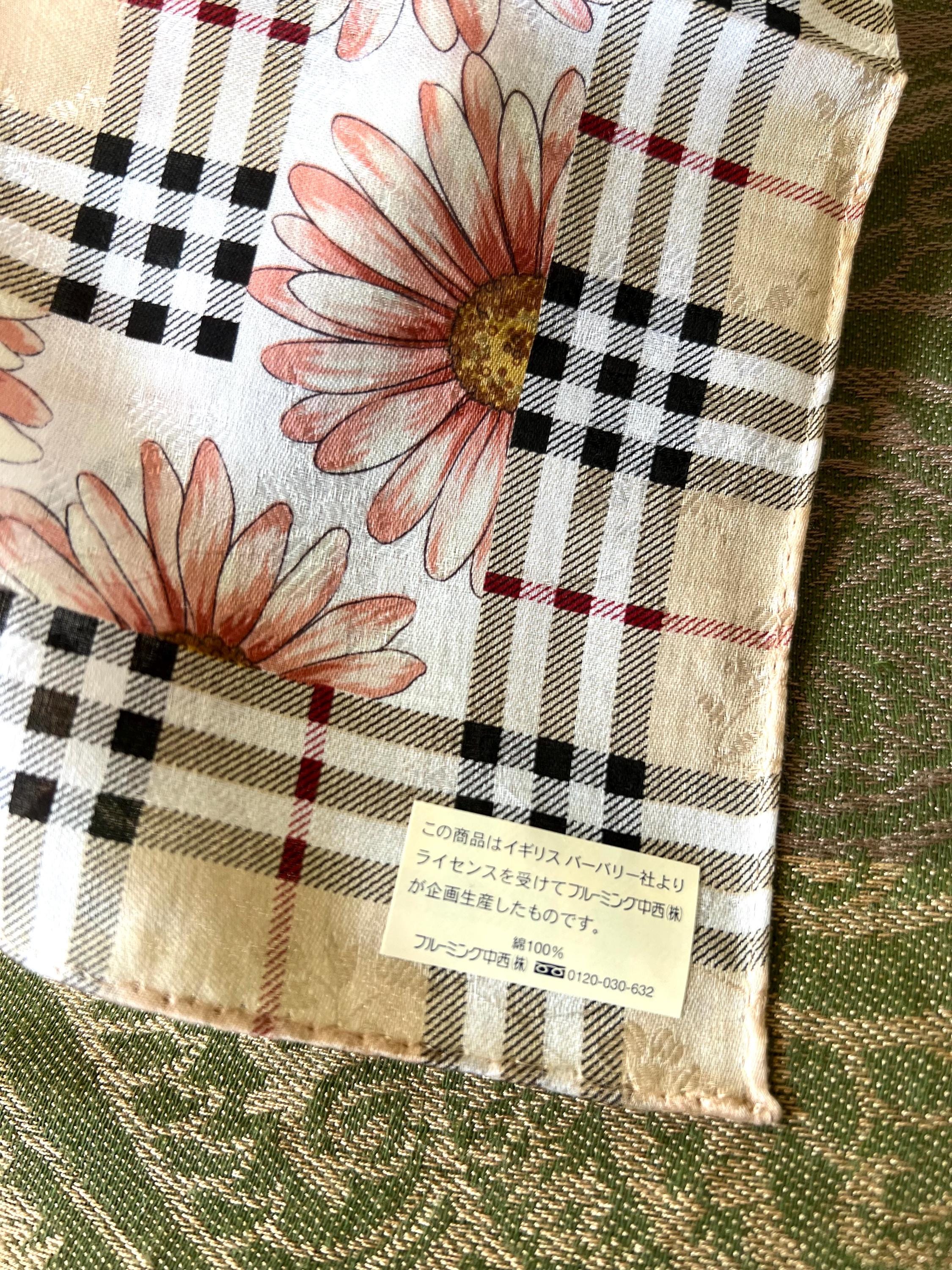 Brand New Burberry Scarf – London Label, 100% Cotton, 50x 51cm