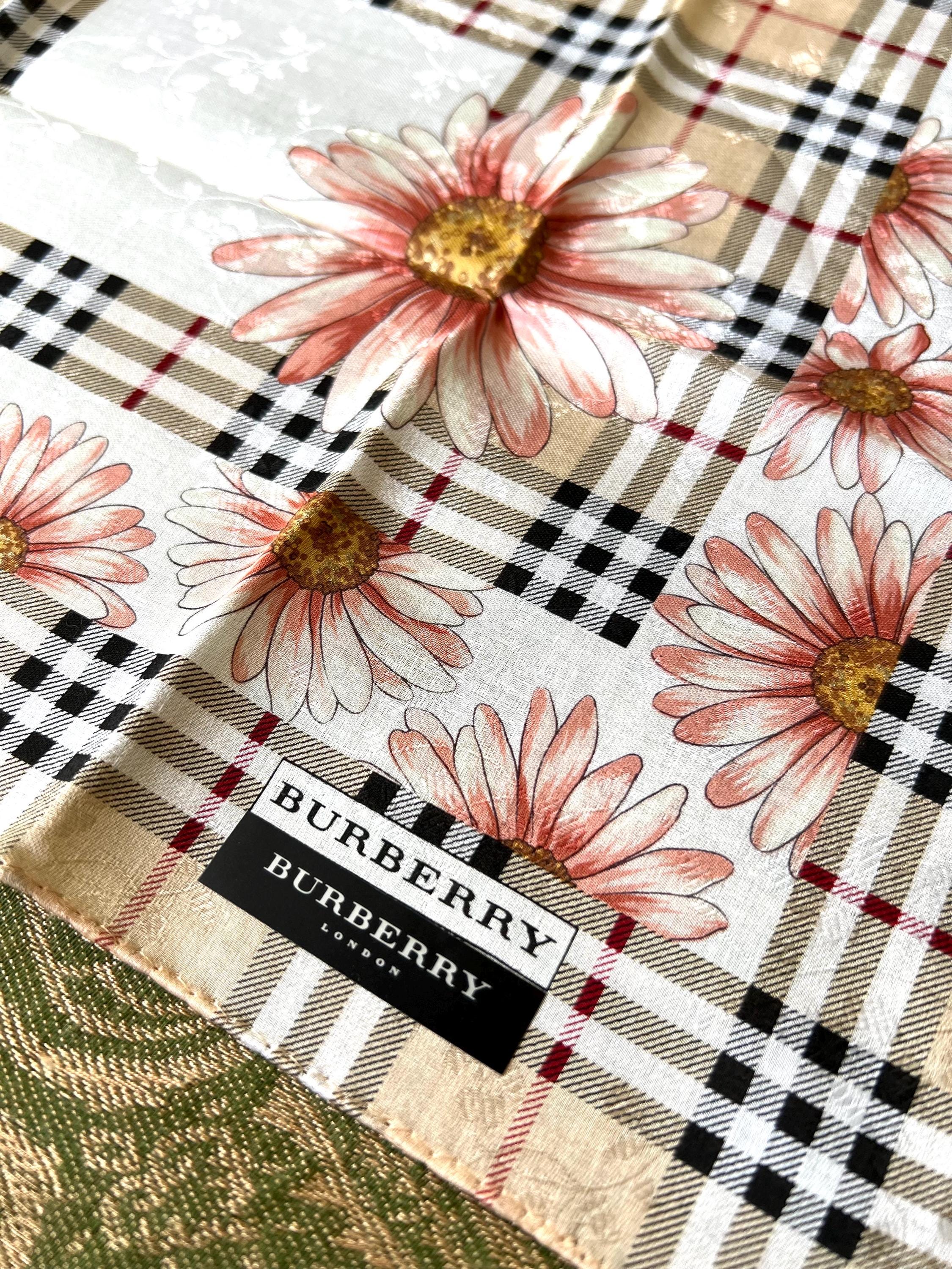 Brand New Burberry Scarf – London Label, 100% Cotton, 50x 51cm