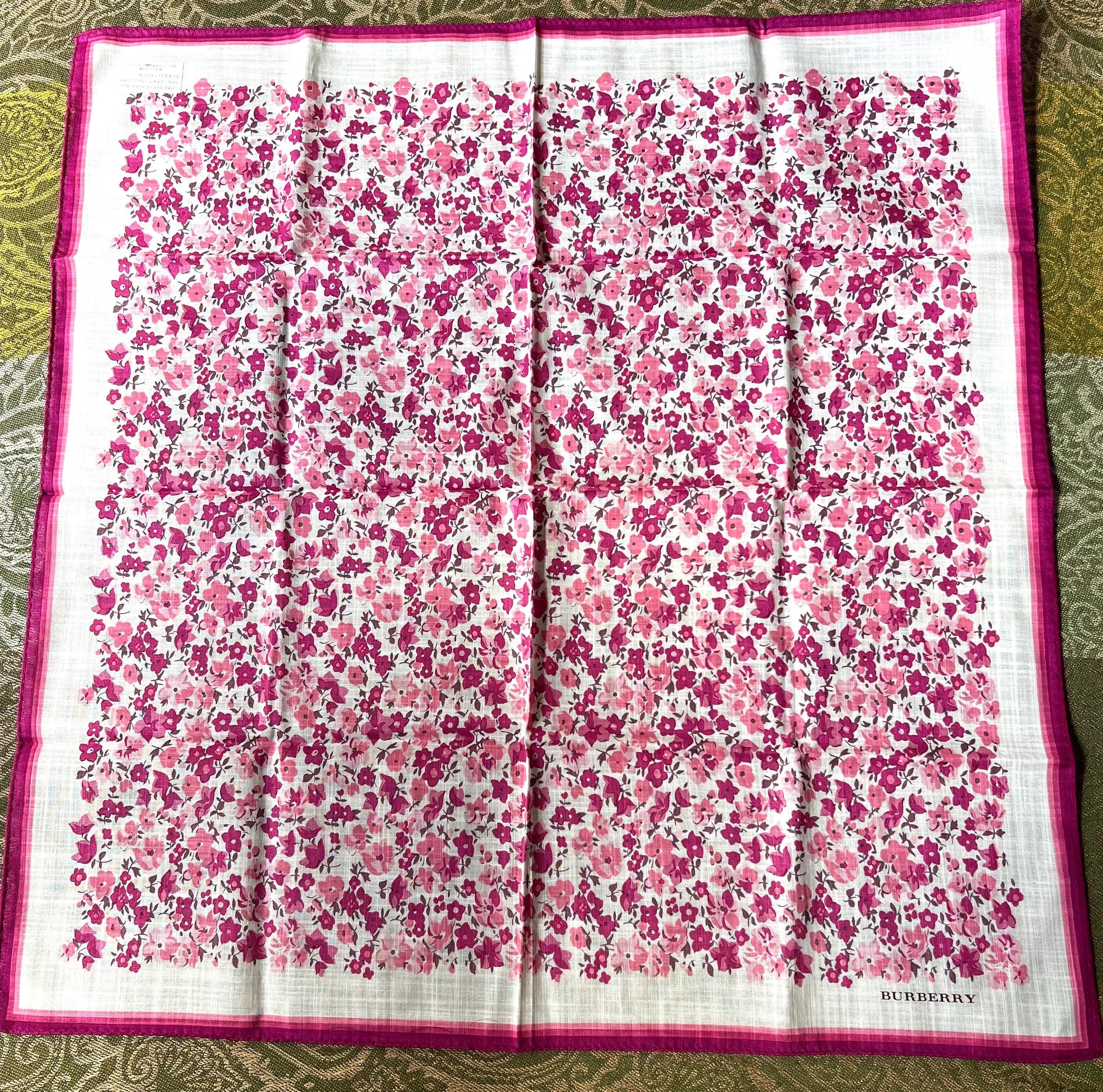 Brand New Burberry Scarf – 100% Cotton, 50x 51cm
