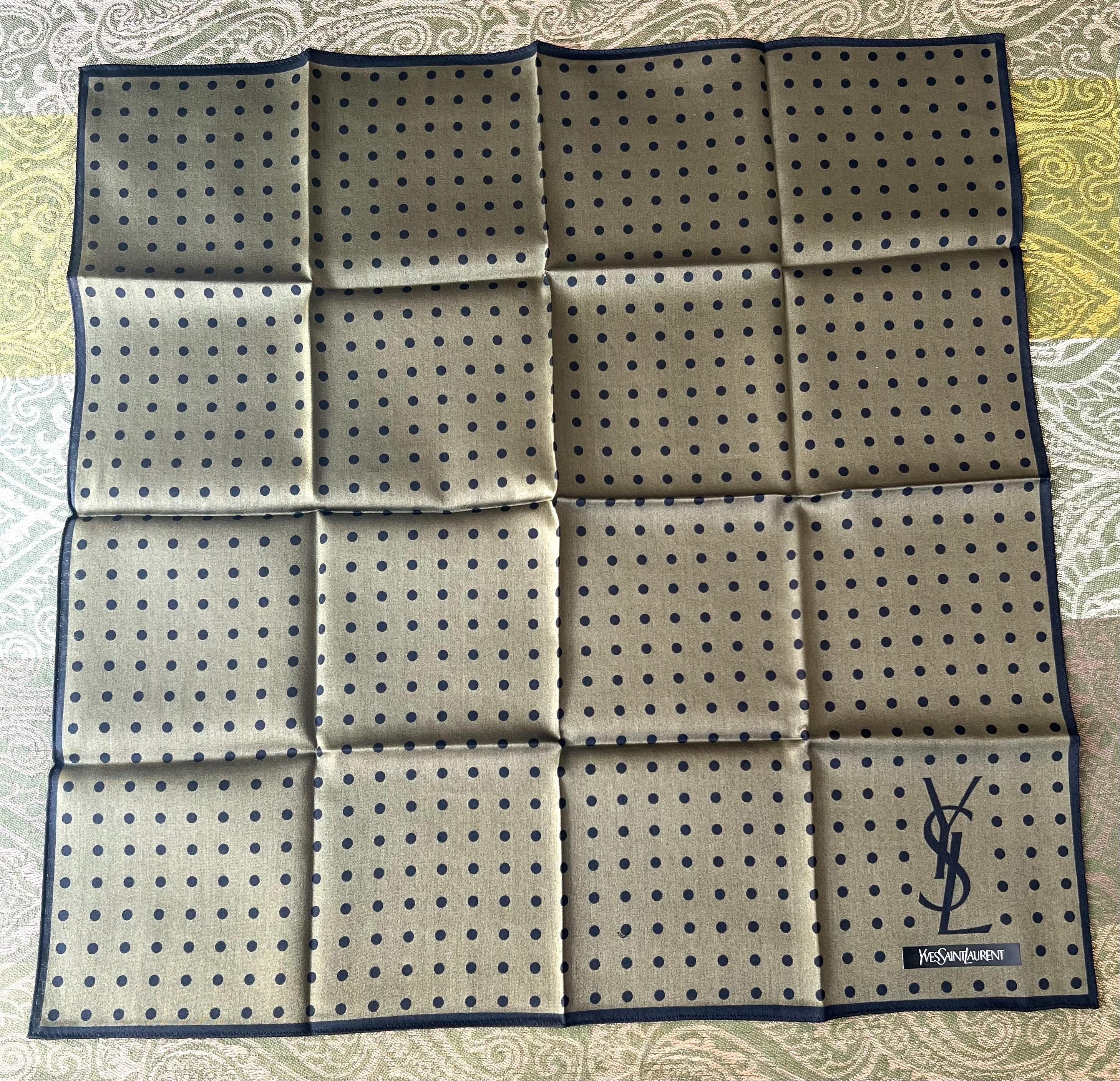 Rare Yves Saint Laurent 100% Cotton Scarf – 51x52cm