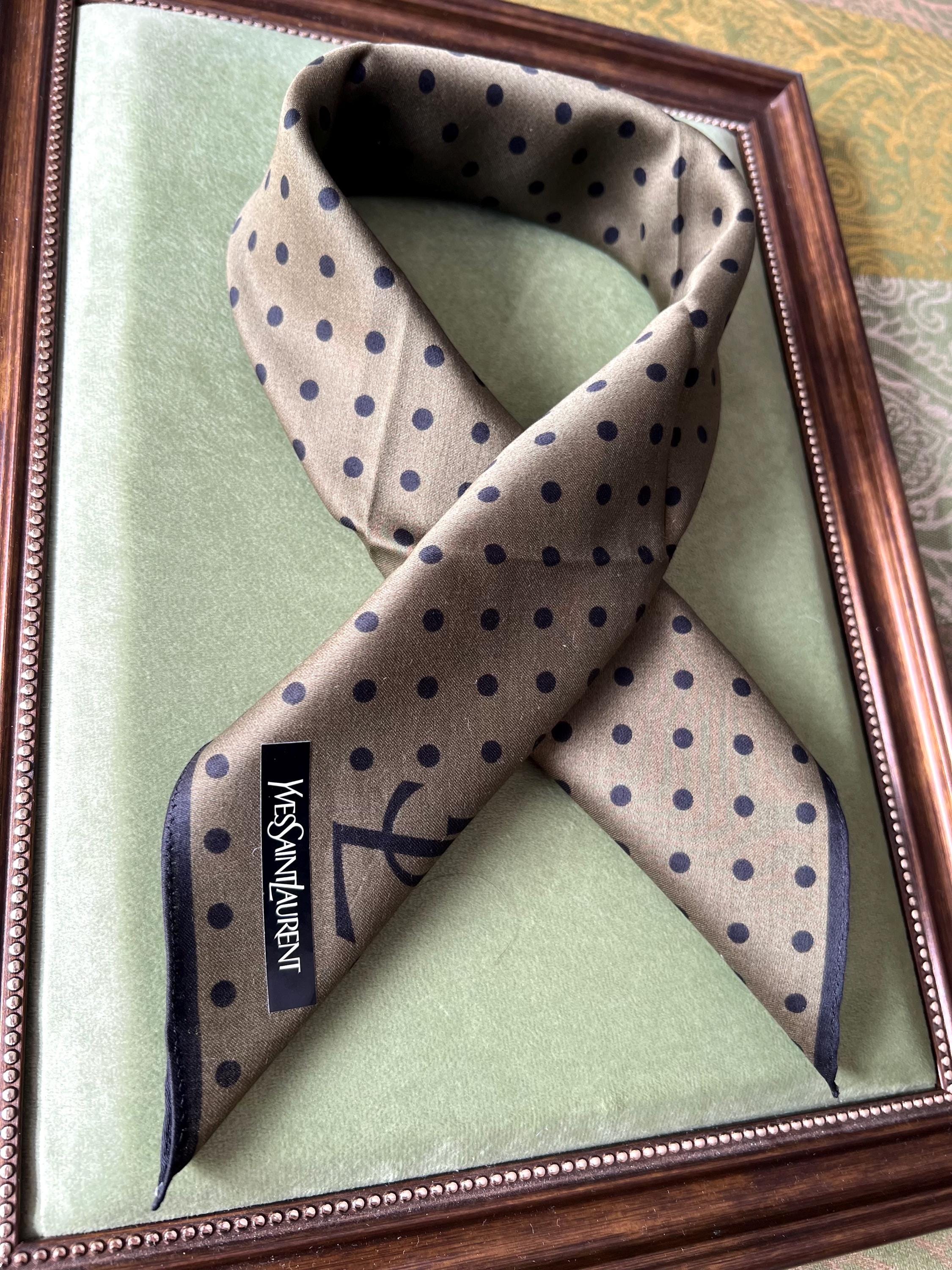 Rare Yves Saint Laurent 100% Cotton Scarf – 51x52cm