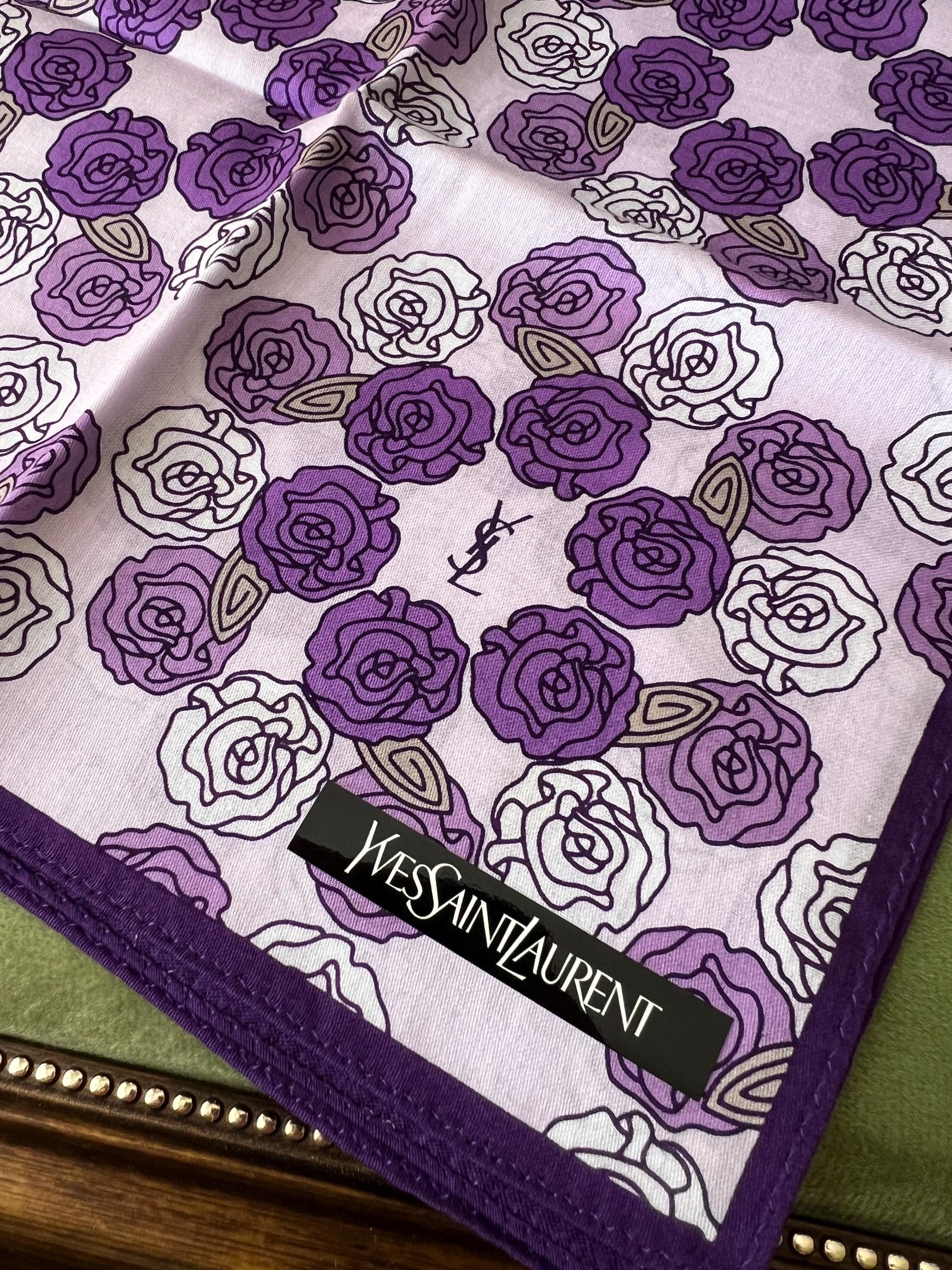 Brand New Yves Saint Laurent Scarf | 50*52cm |100% Cotton Neckerchief