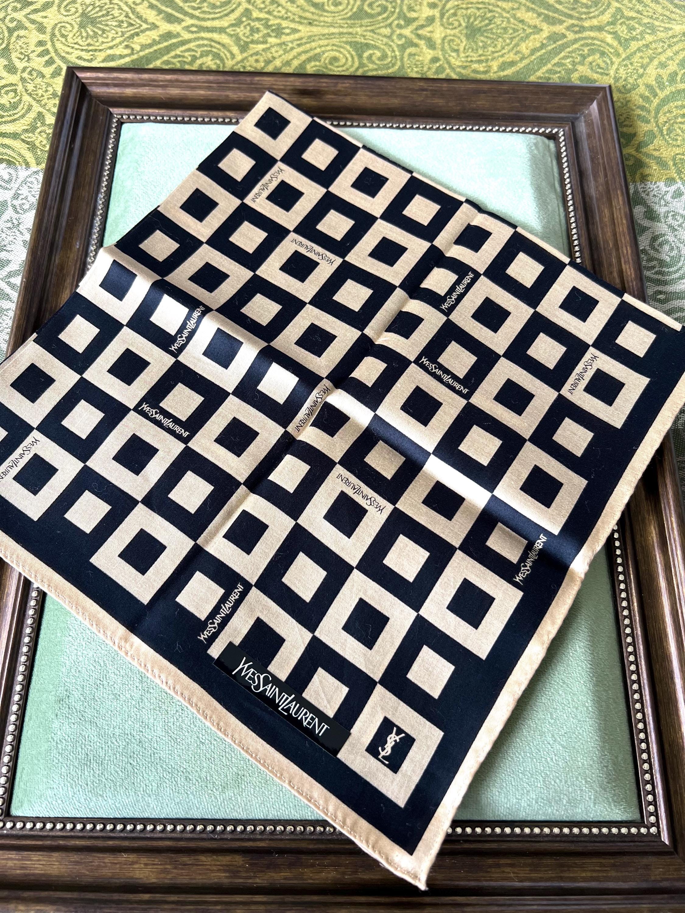 Rare Yves Saint Laurent 100% Cotton Scarf – 50x52cm