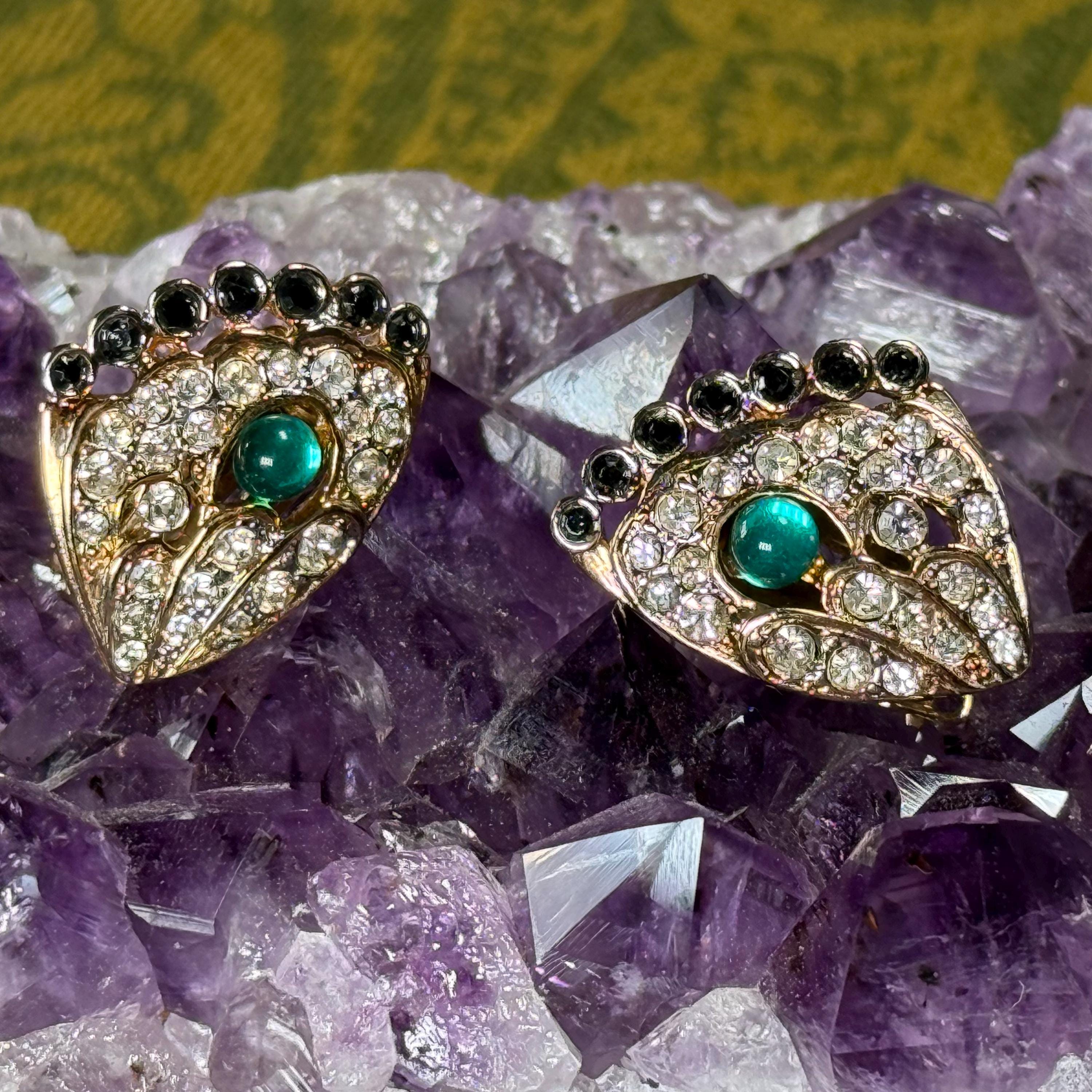Vintage CRAFT Signed Clip-On Earrings