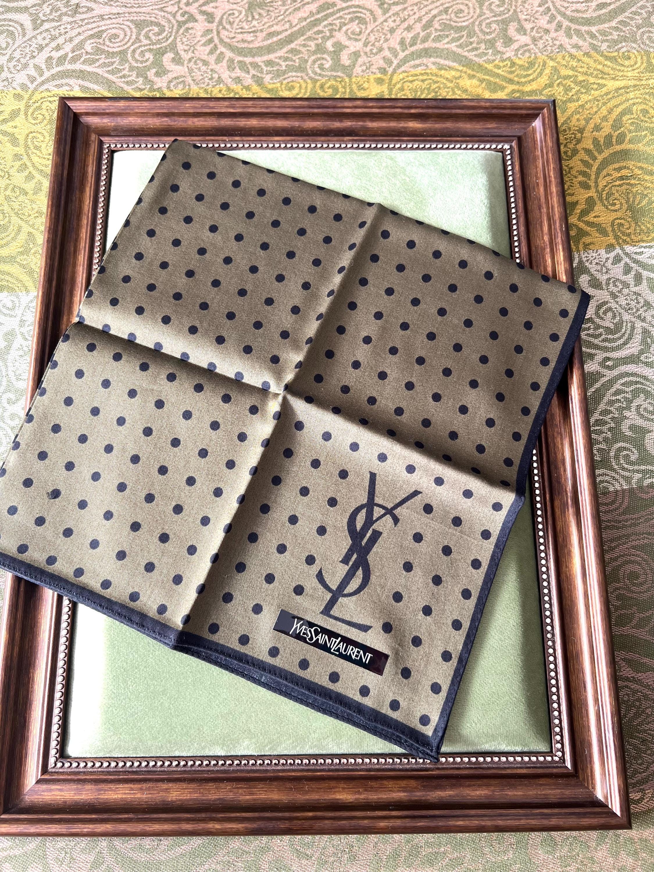 Rare Yves Saint Laurent 100% Cotton Scarf – 51x52cm