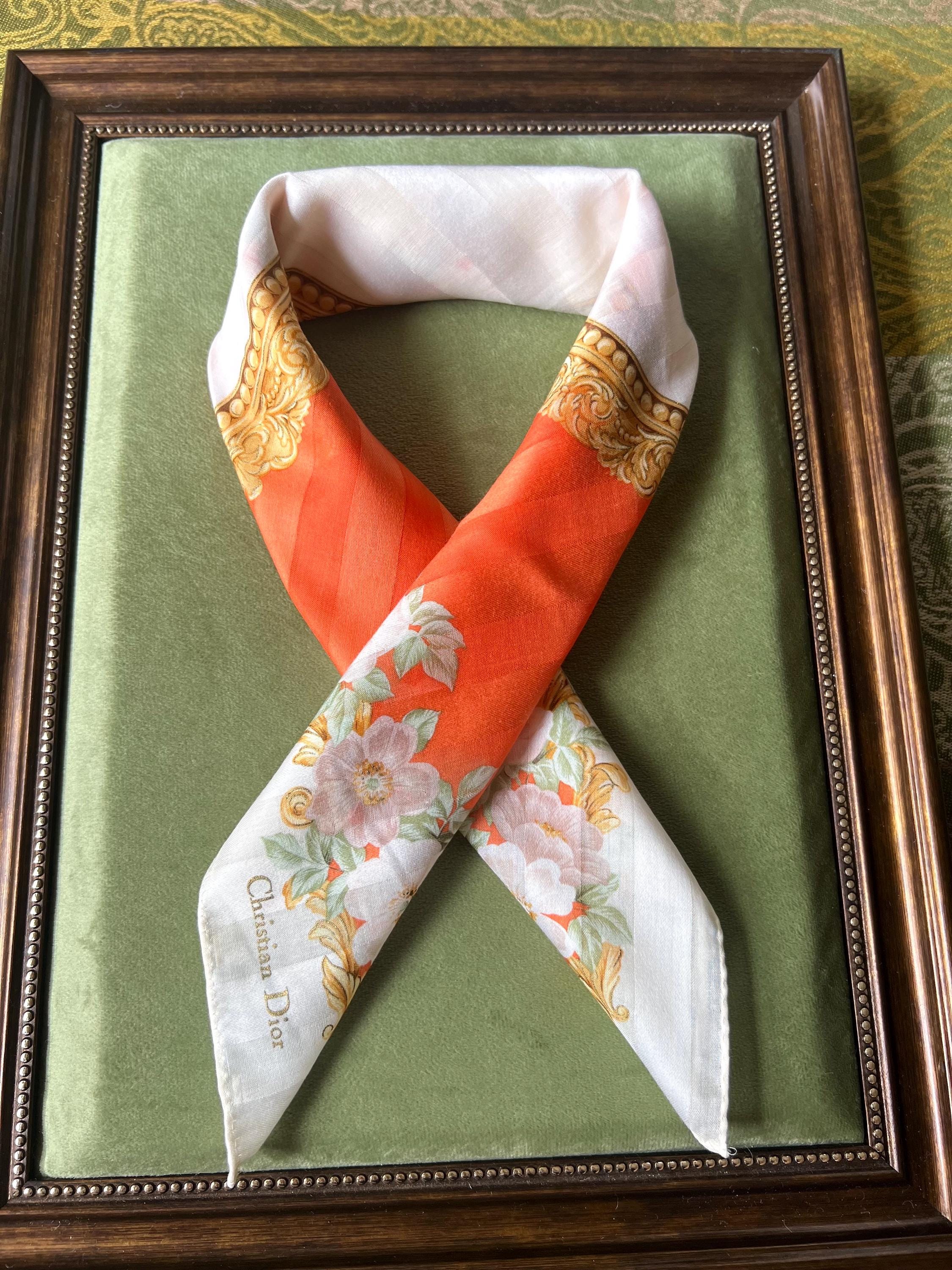 Christian Dior Vintage Brand New Deadstock Scarf 48*50cm Handkerchief