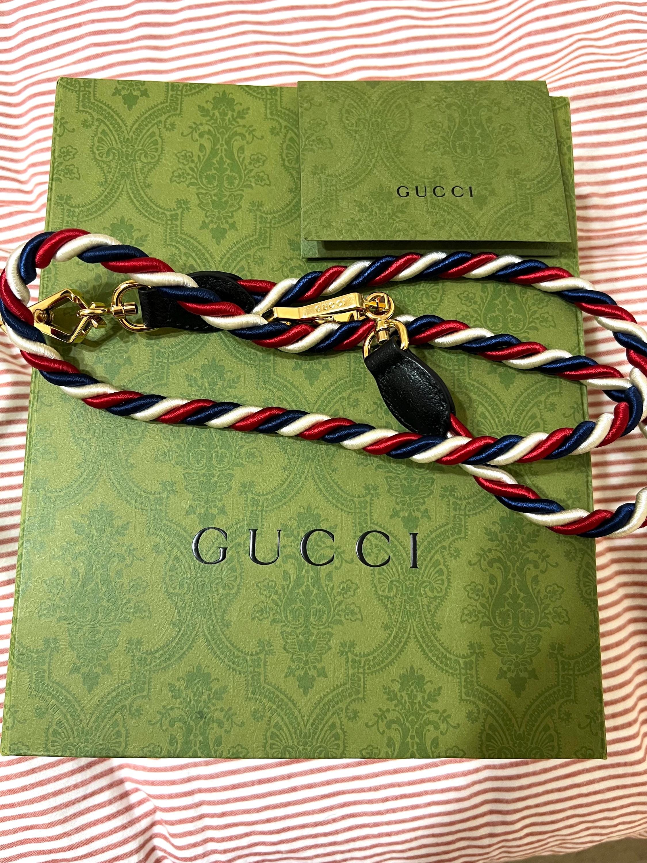 Authentic Gucci Sylvie Bee Star Leather Shoulder Bag - Black with Gold Bee & Star Print
