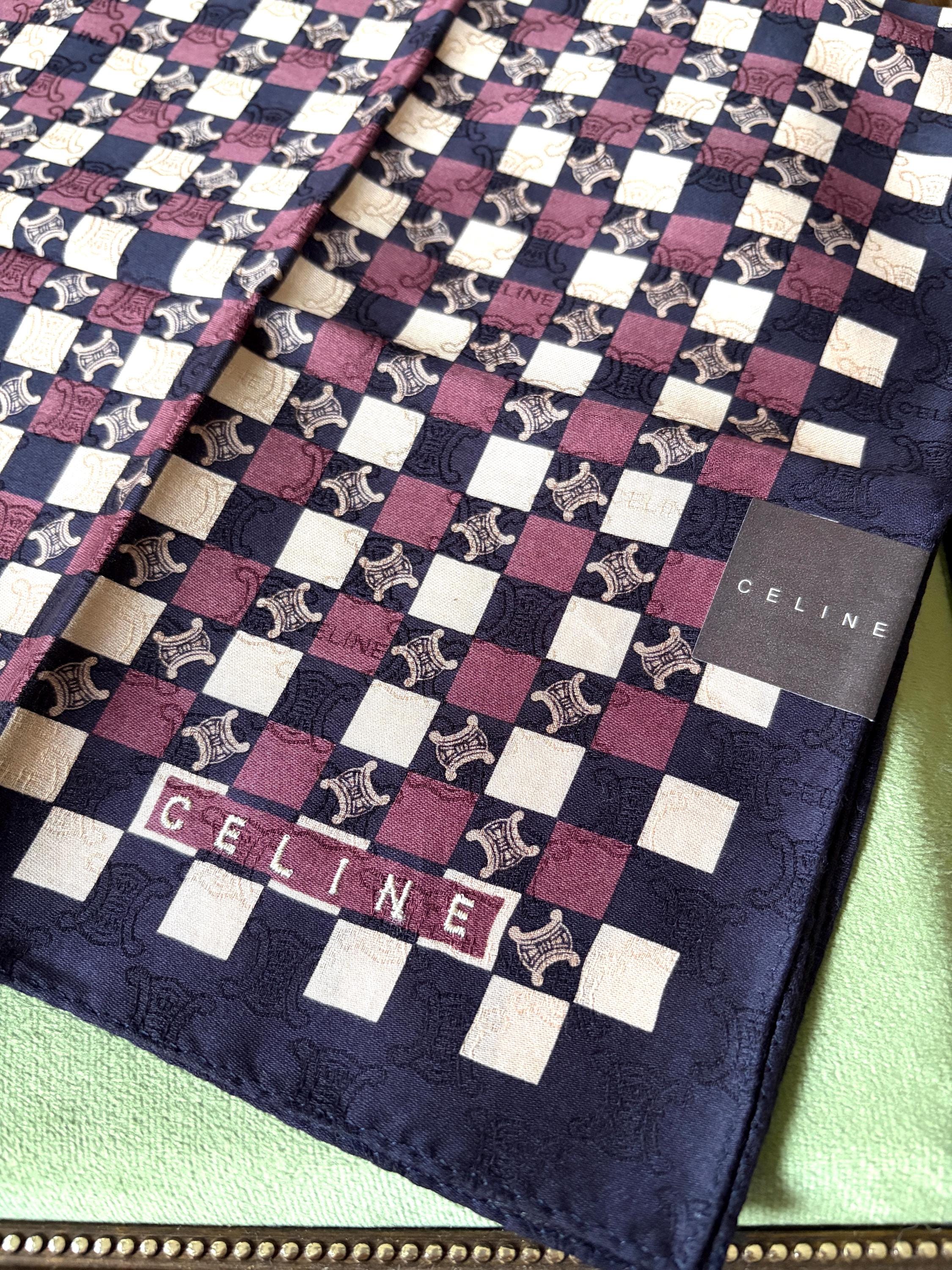 Brand New Vintage Celine Cotton Scarf 51x53cm | 100% Cotton | Handkerchief