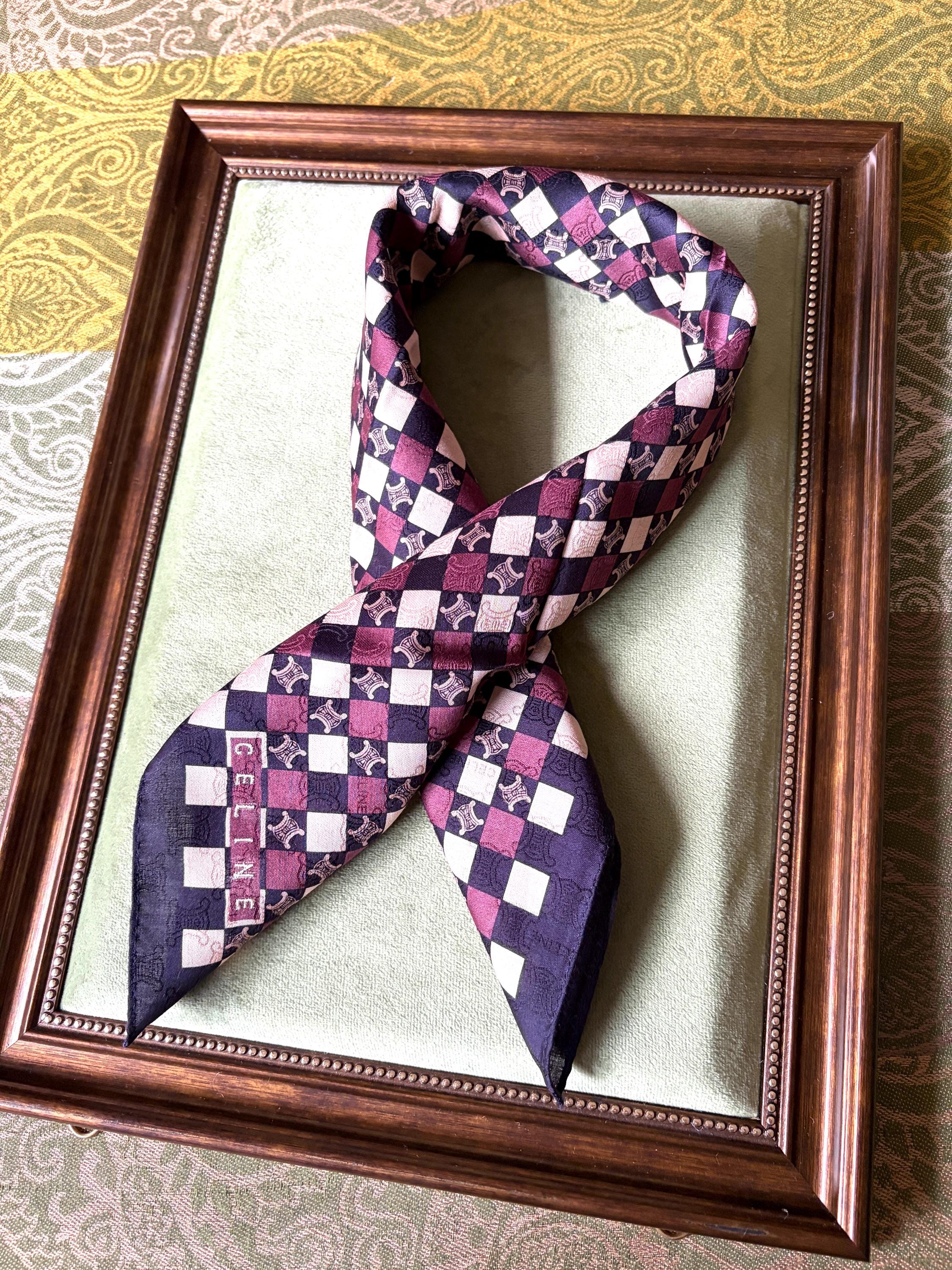 Brand New Vintage Celine Cotton Scarf 51x53cm | 100% Cotton | Handkerchief