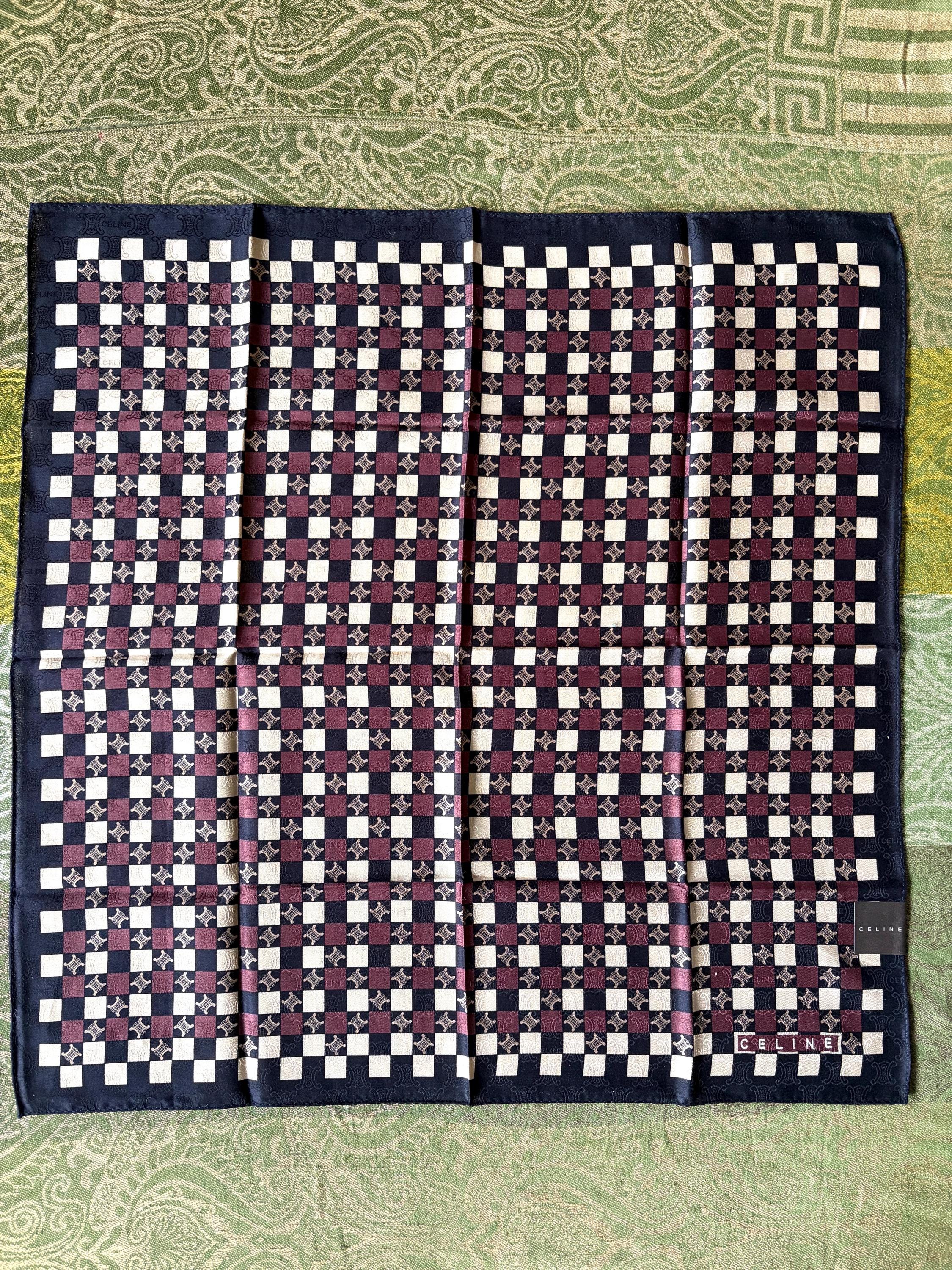 Brand New Vintage Celine Cotton Scarf 51x53cm | 100% Cotton | Handkerchief