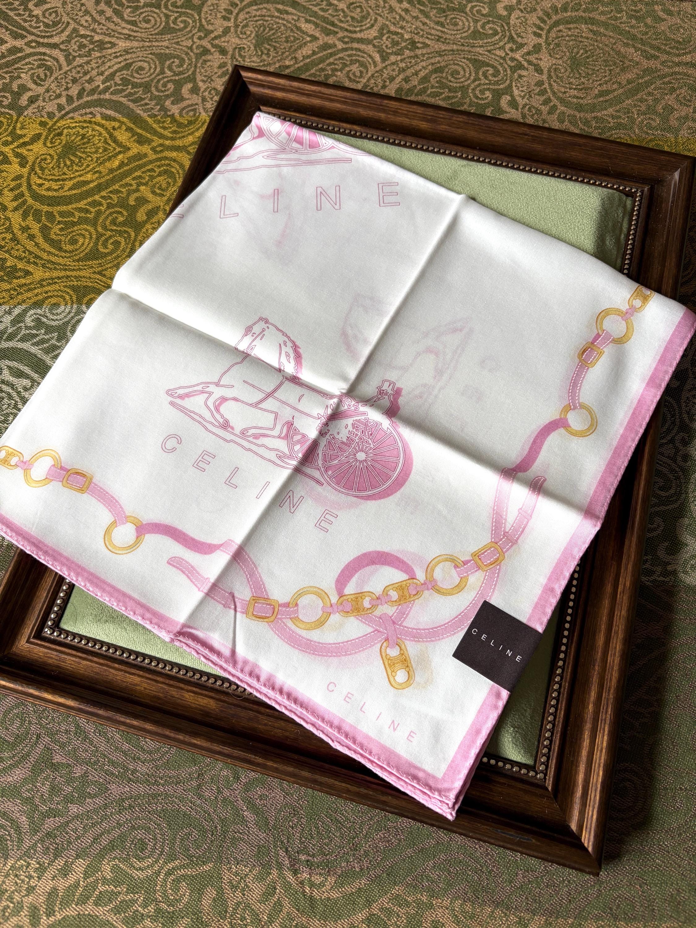 Brand New Vintage Celine Cotton Scarf 58x60cm | 100% Cotton | Handkerchief