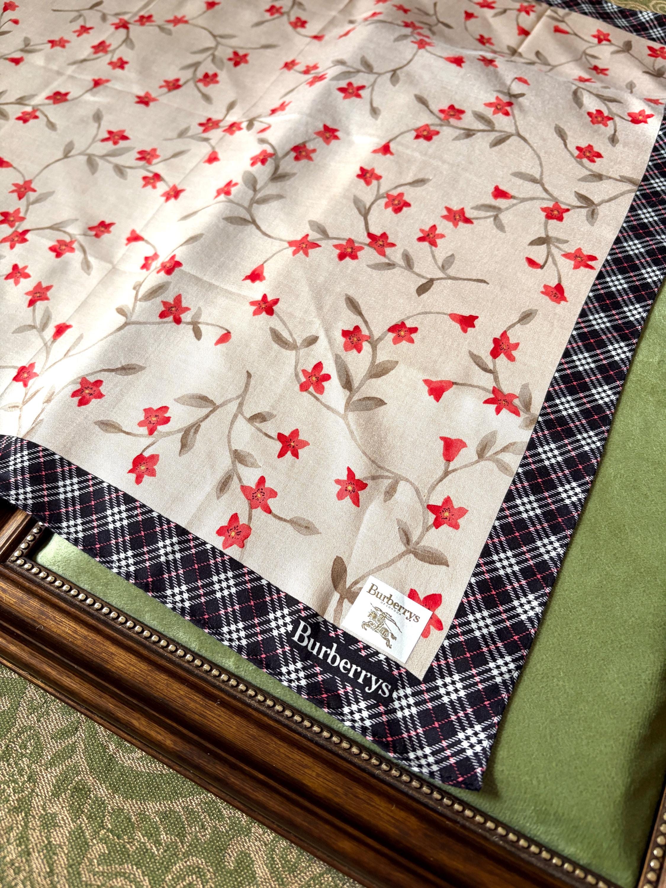 Brand New Burberry Scarf – , 100% Cotton, 49x 52cm