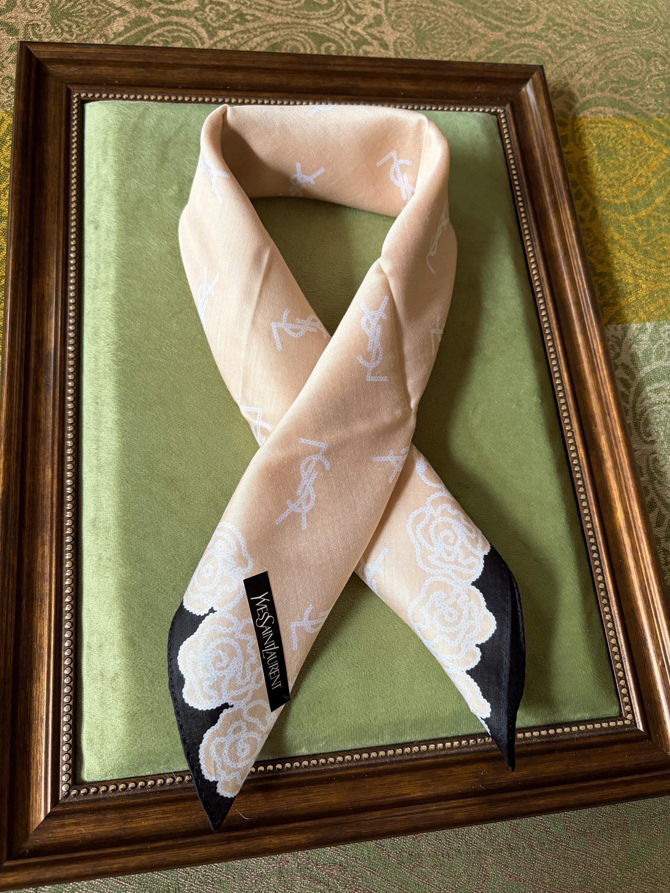 Vintage Yves Saint Laurent Scarf | 50*51cm |100% Cotton Neckerchief