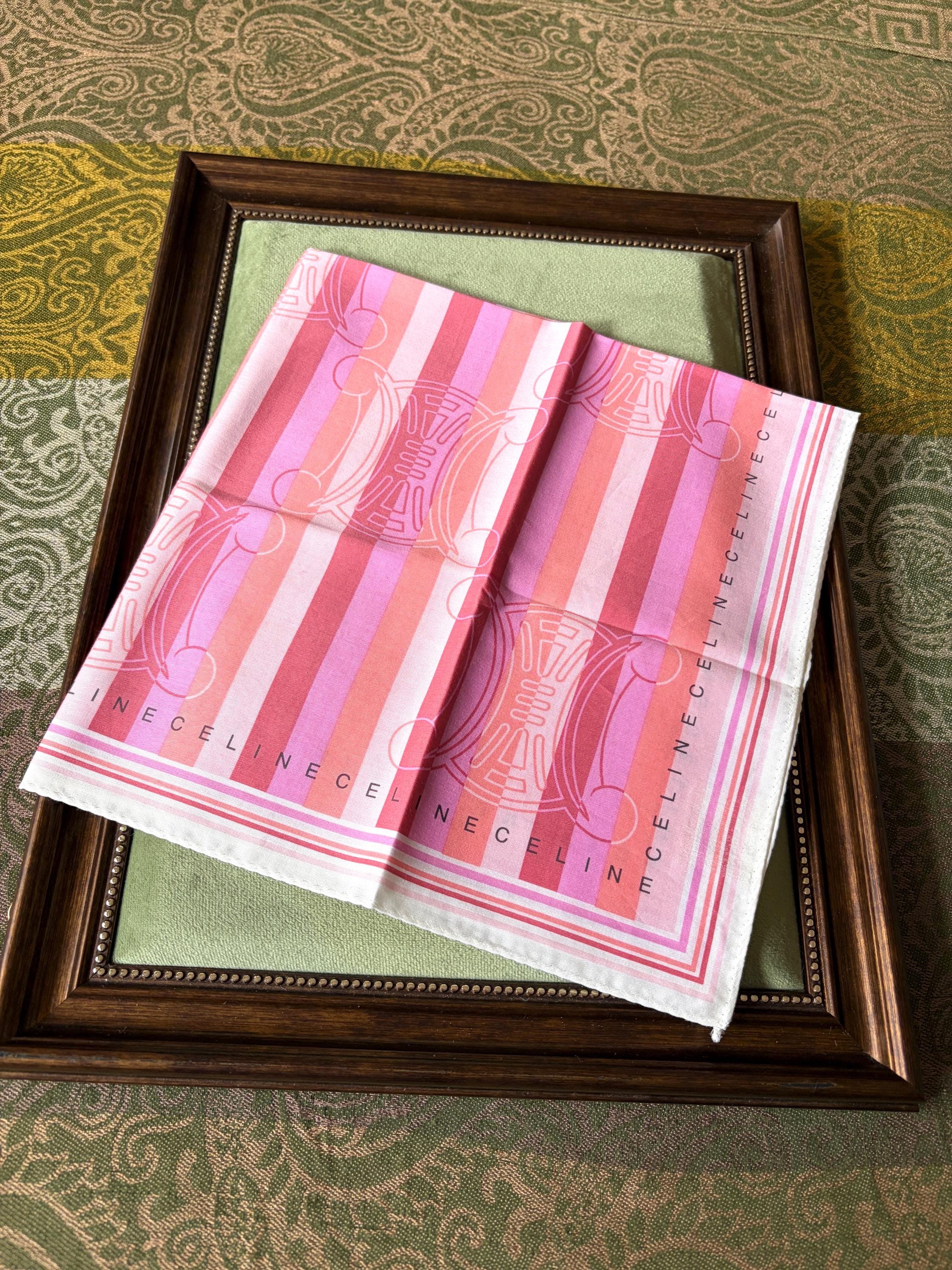 Brand New Vintage Celine Cotton Scarf | 100% Cotton | Handkerchief
