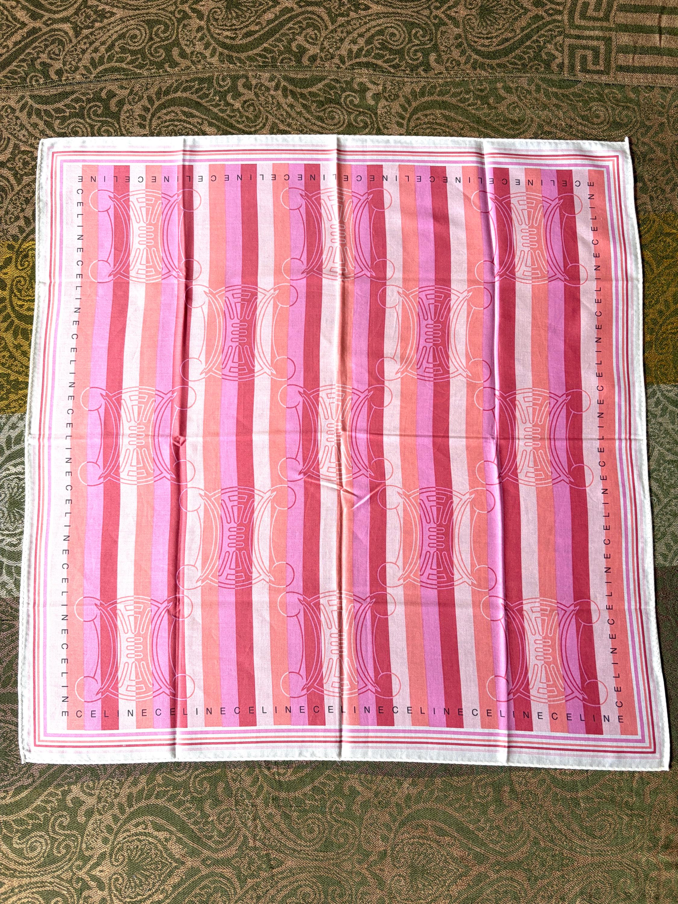 Brand New Vintage Celine Cotton Scarf | 100% Cotton | Handkerchief