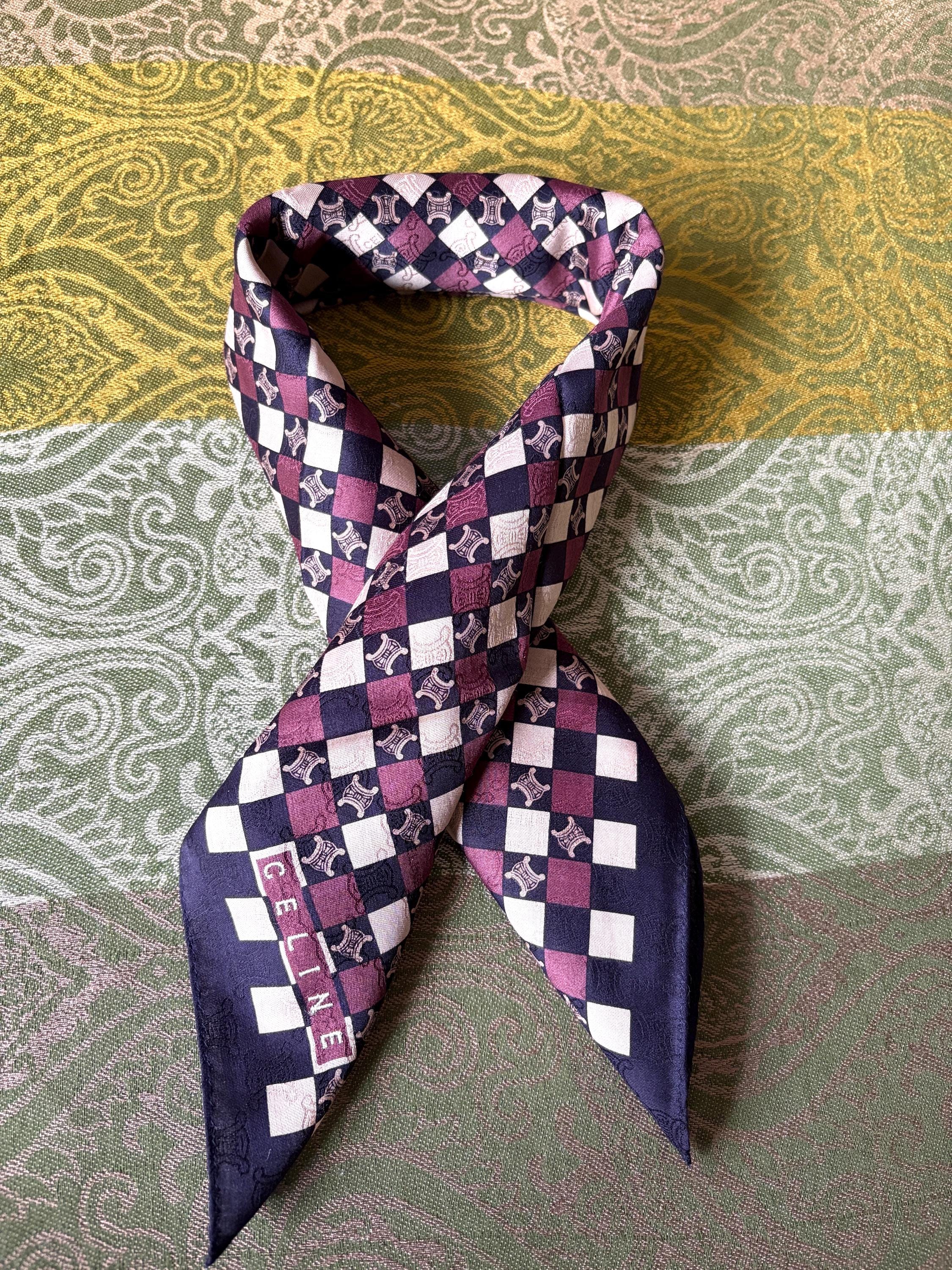 Brand New Vintage Celine Cotton Scarf 51x53cm | 100% Cotton | Handkerchief