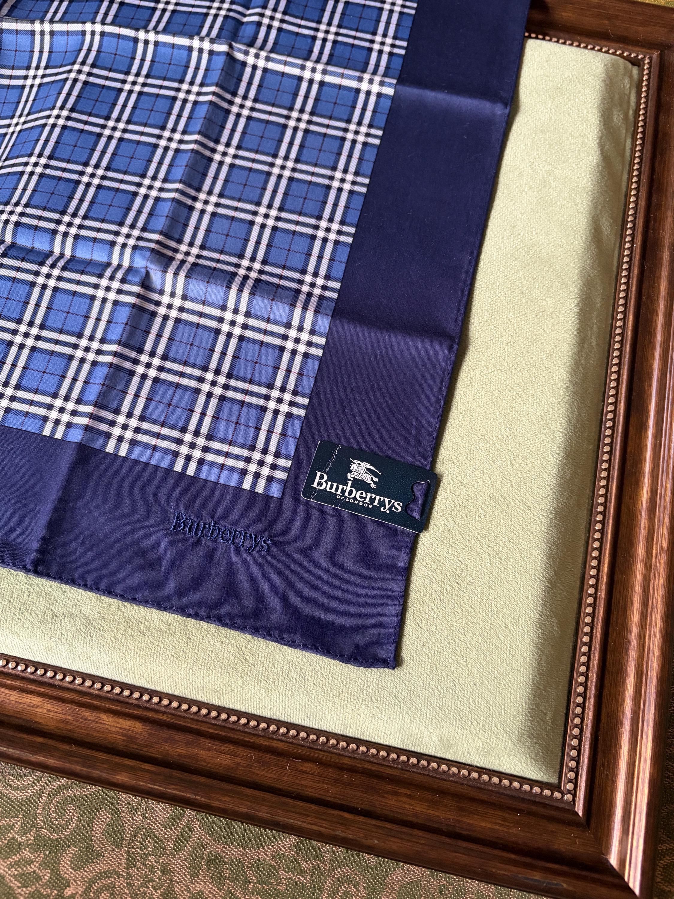 Brand New Burberrys Vintage Scarf – “S” Label, 100% Cotton