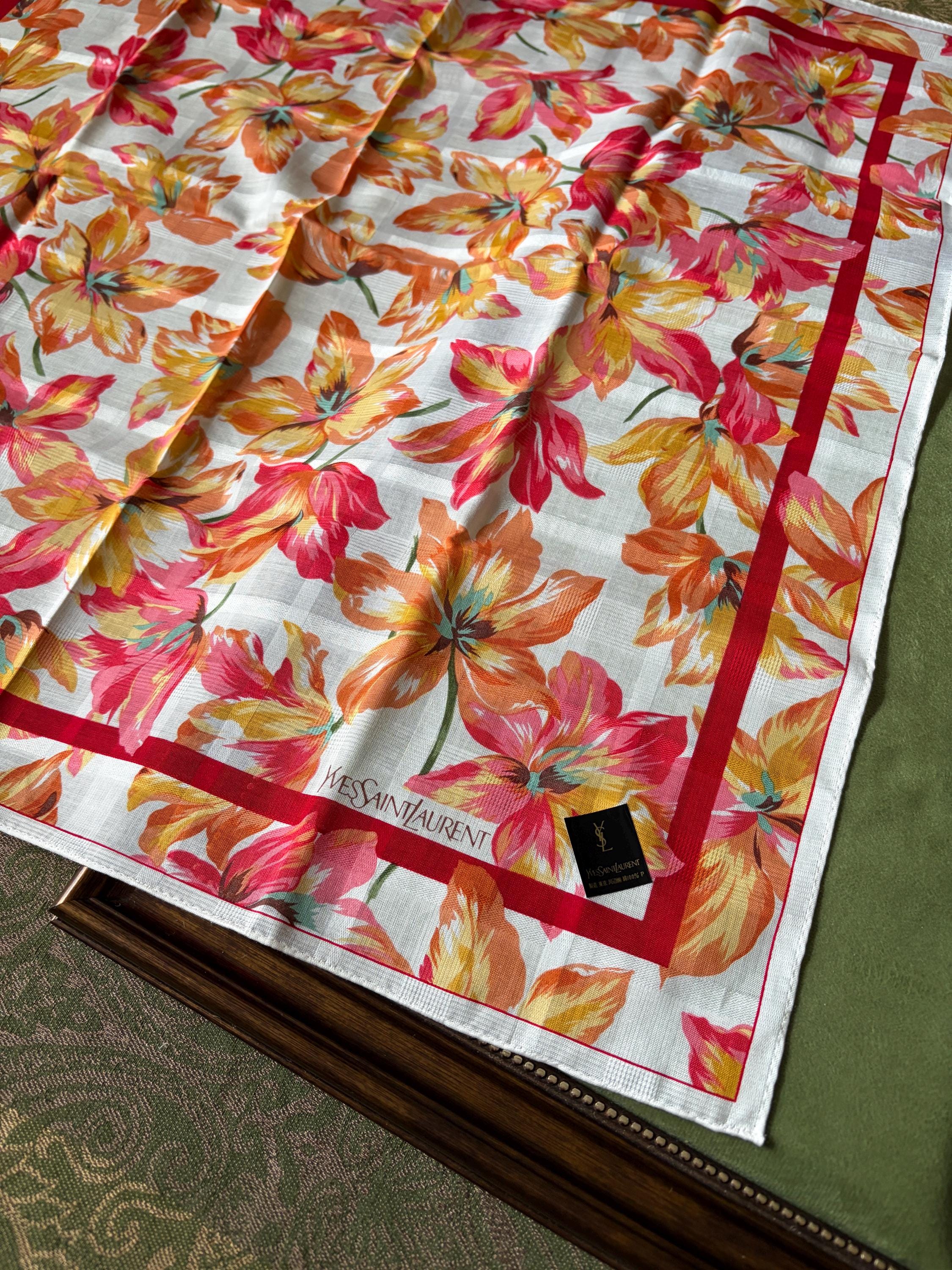 Brand New Yves Saint Laurent Scarf | 55*56cm |100% Cotton Neckerchief