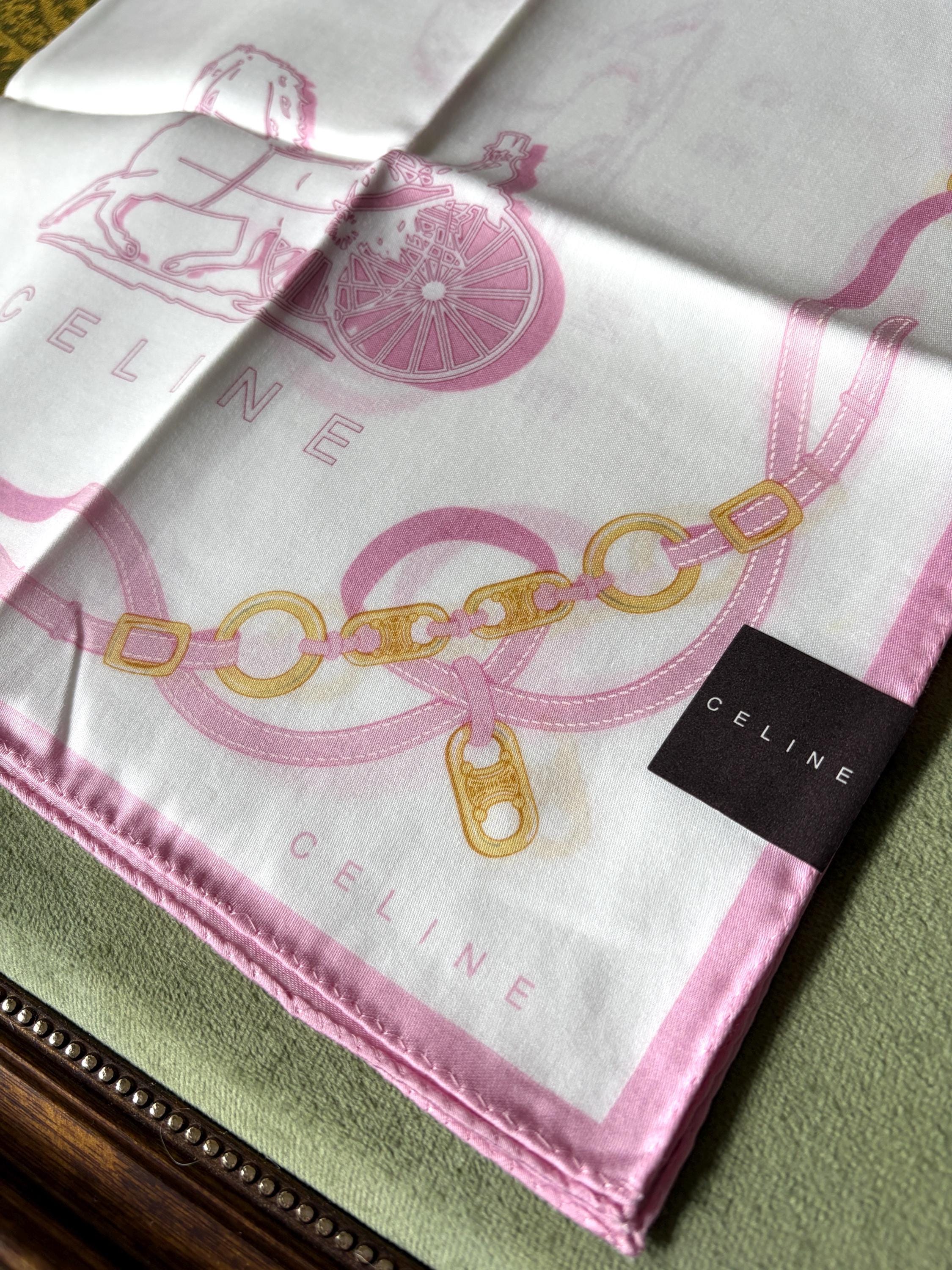 Brand New Vintage Celine Cotton Scarf 58x60cm | 100% Cotton | Handkerchief