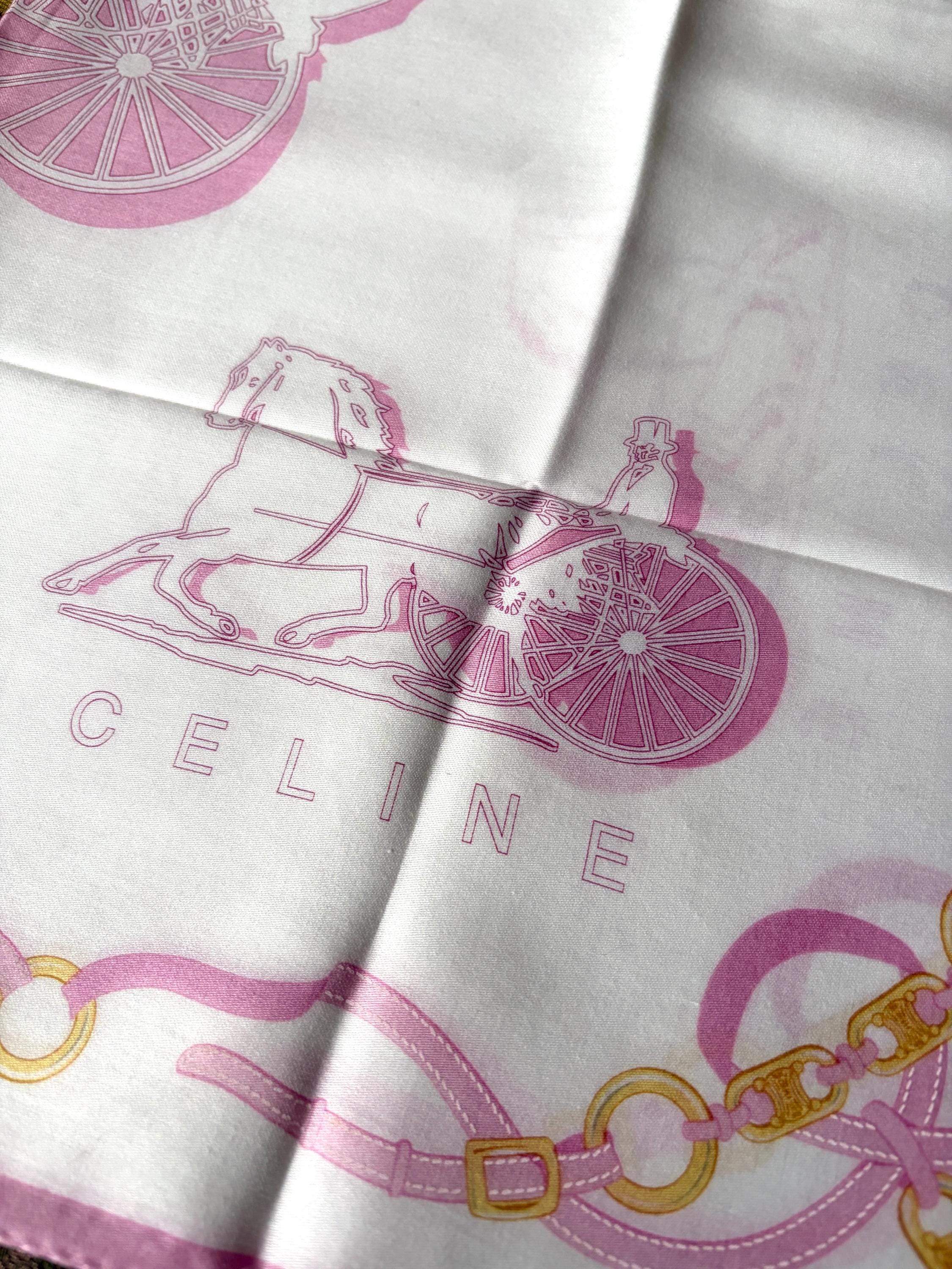 Brand New Vintage Celine Cotton Scarf 58x60cm | 100% Cotton | Handkerchief