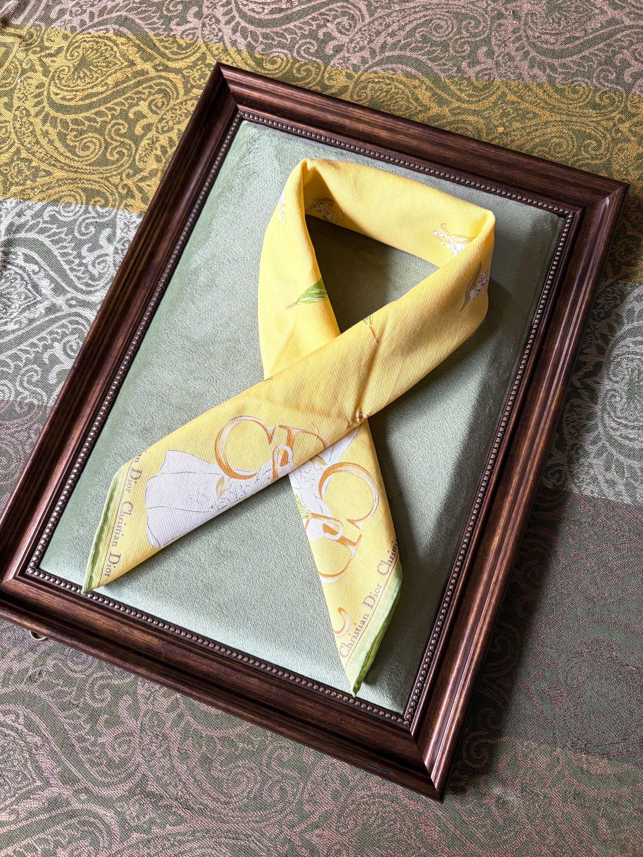 Rare Vintage Christian Dior Cotton Scarf