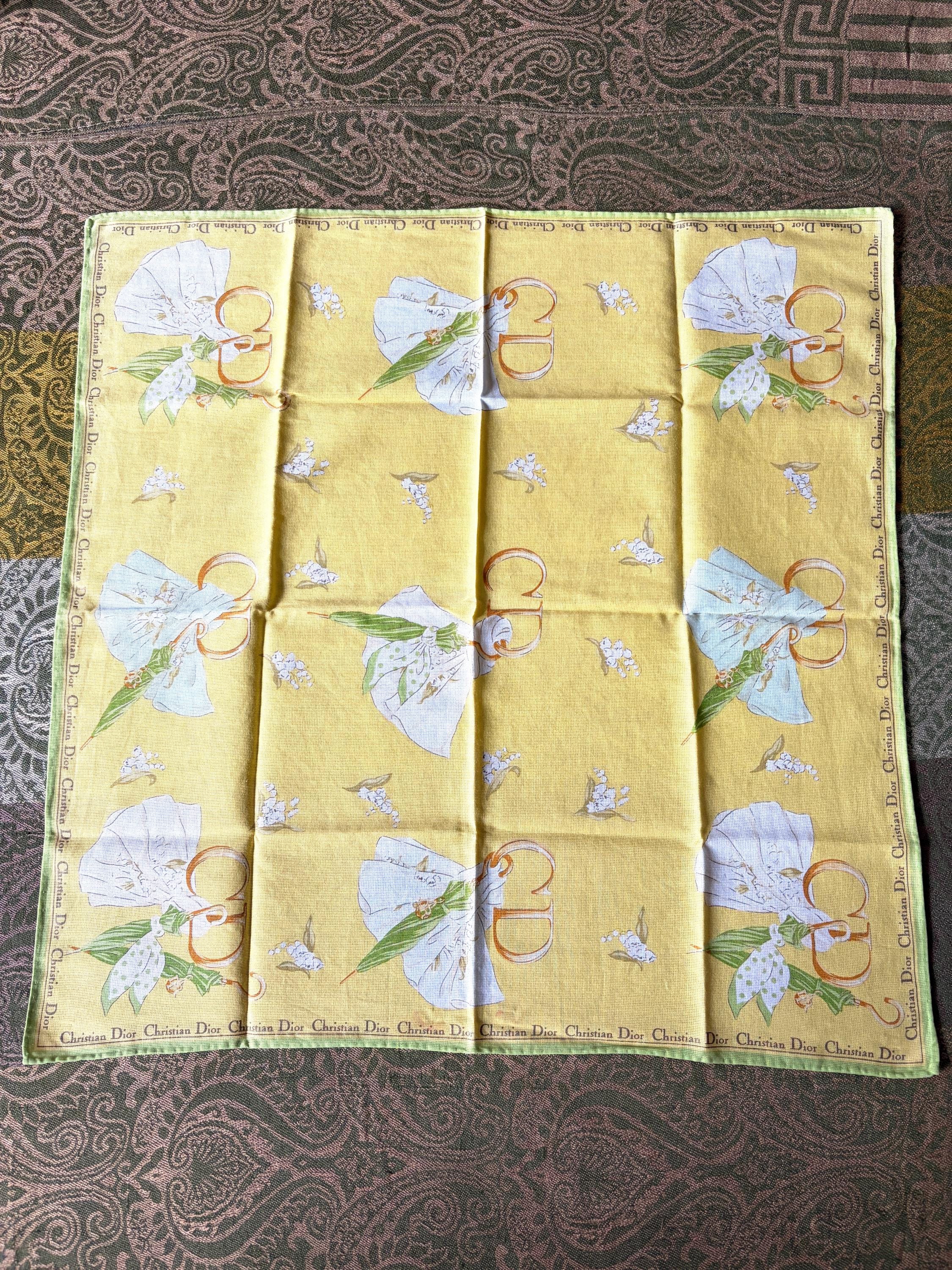 Rare Vintage Christian Dior Cotton Scarf