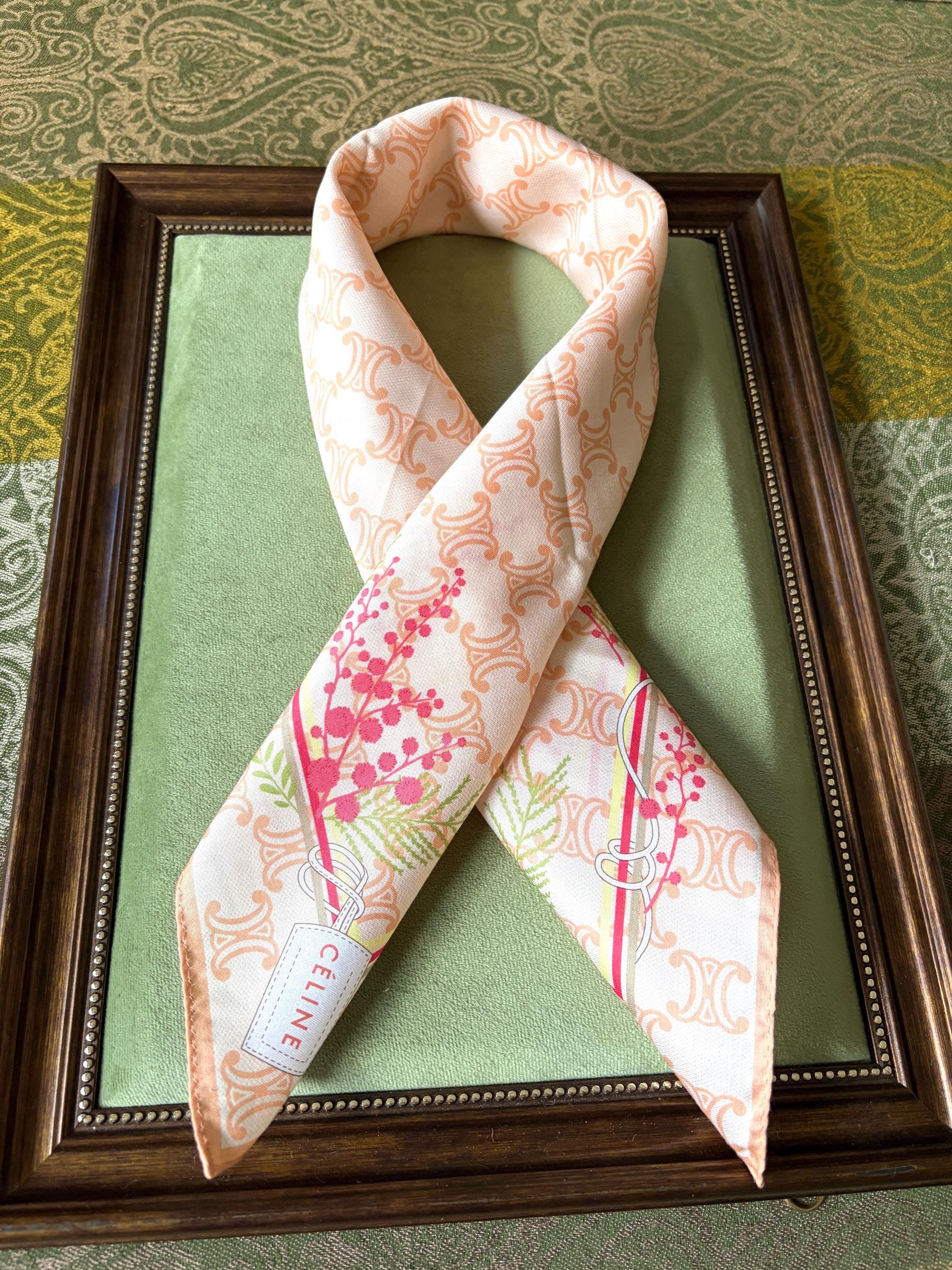 Rare Celine 100% Cotton Scarf – 58x60cm