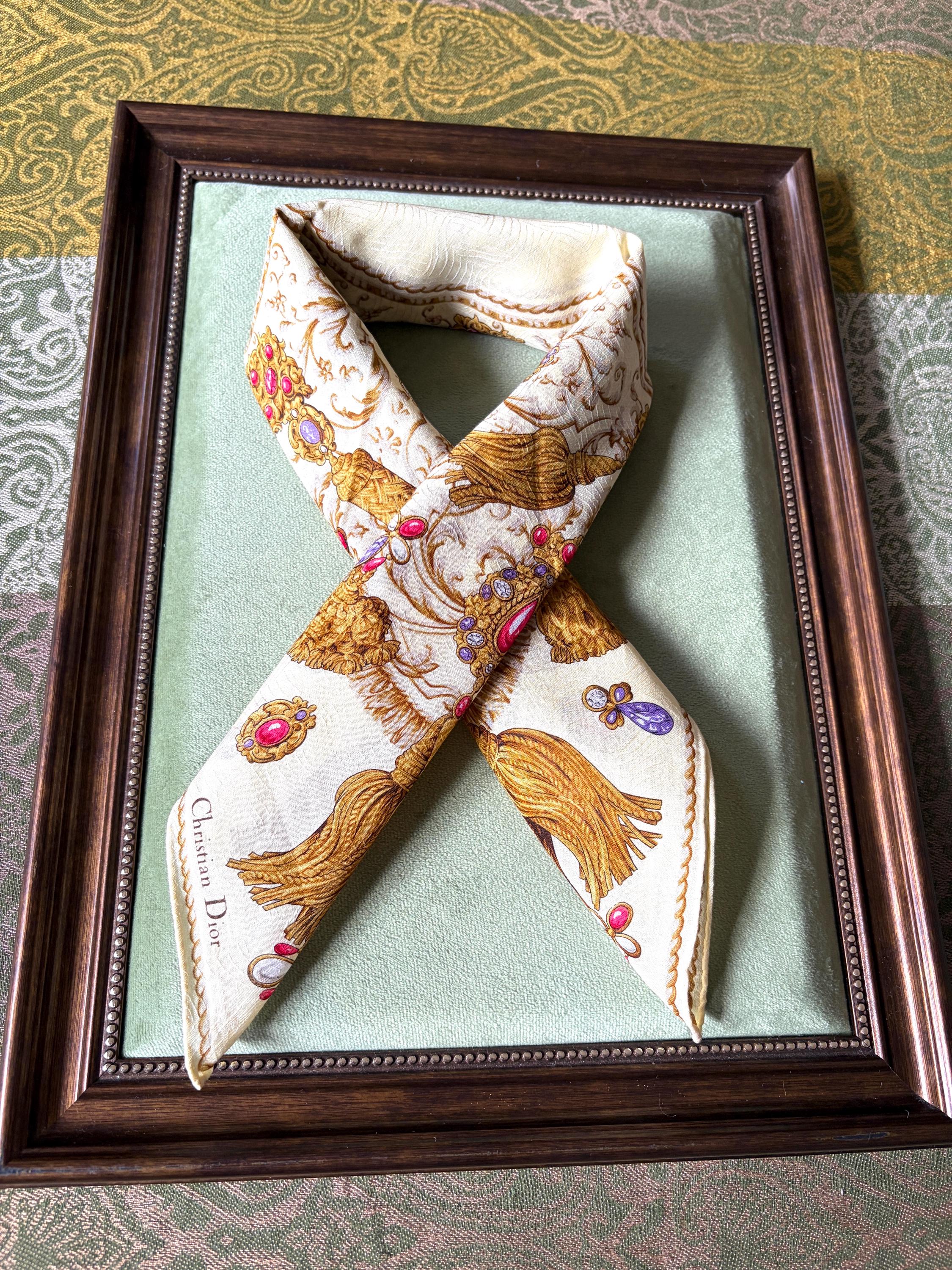 Brand New Vintage Christian Dior Cotton Scarf
