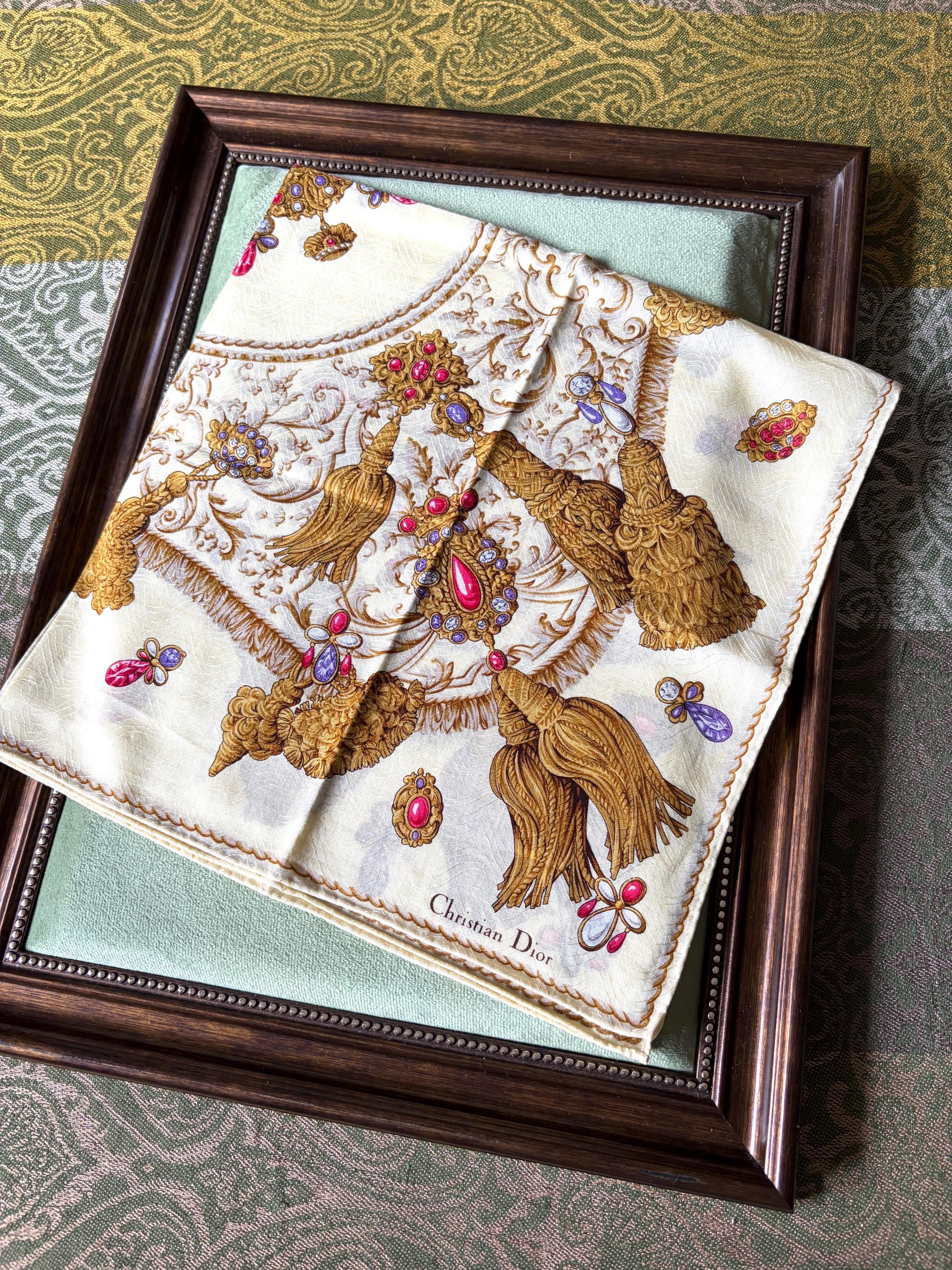 Brand New Vintage Christian Dior Cotton Scarf