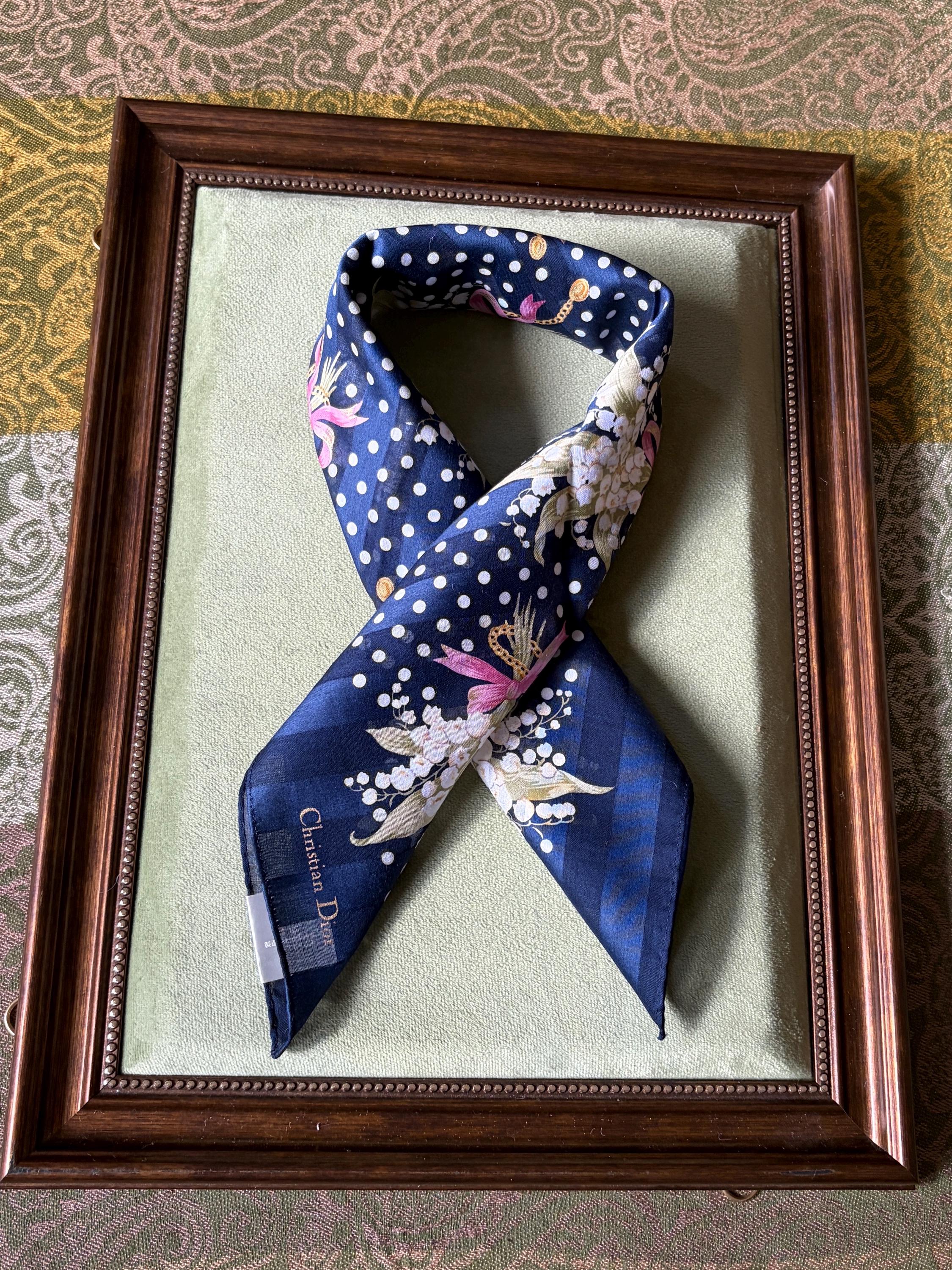 Brand New Vintage Christian Dior Cotton Scarf