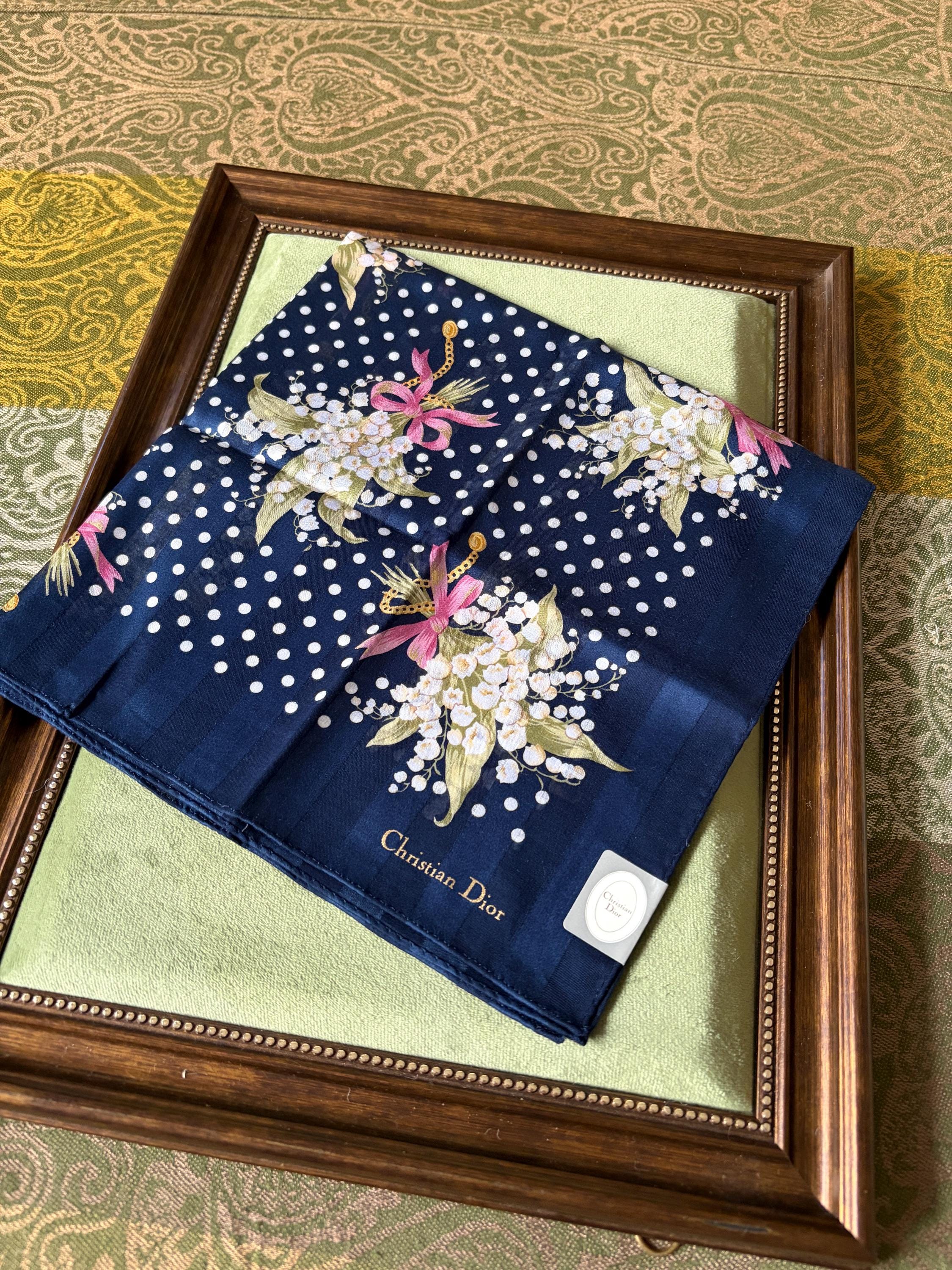Brand New Vintage Christian Dior Cotton Scarf