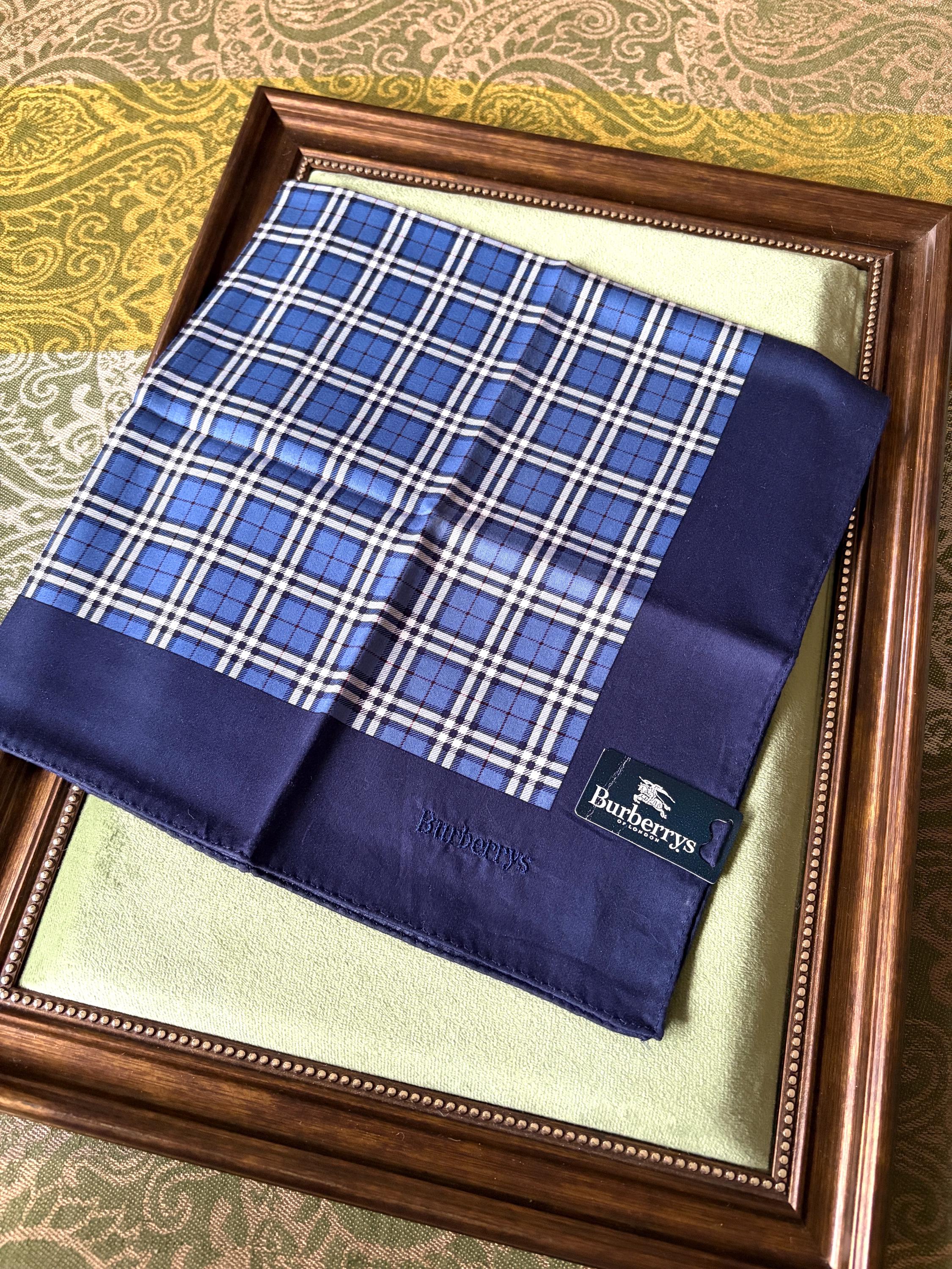 Brand New Burberrys Vintage Scarf – “S” Label, 100% Cotton