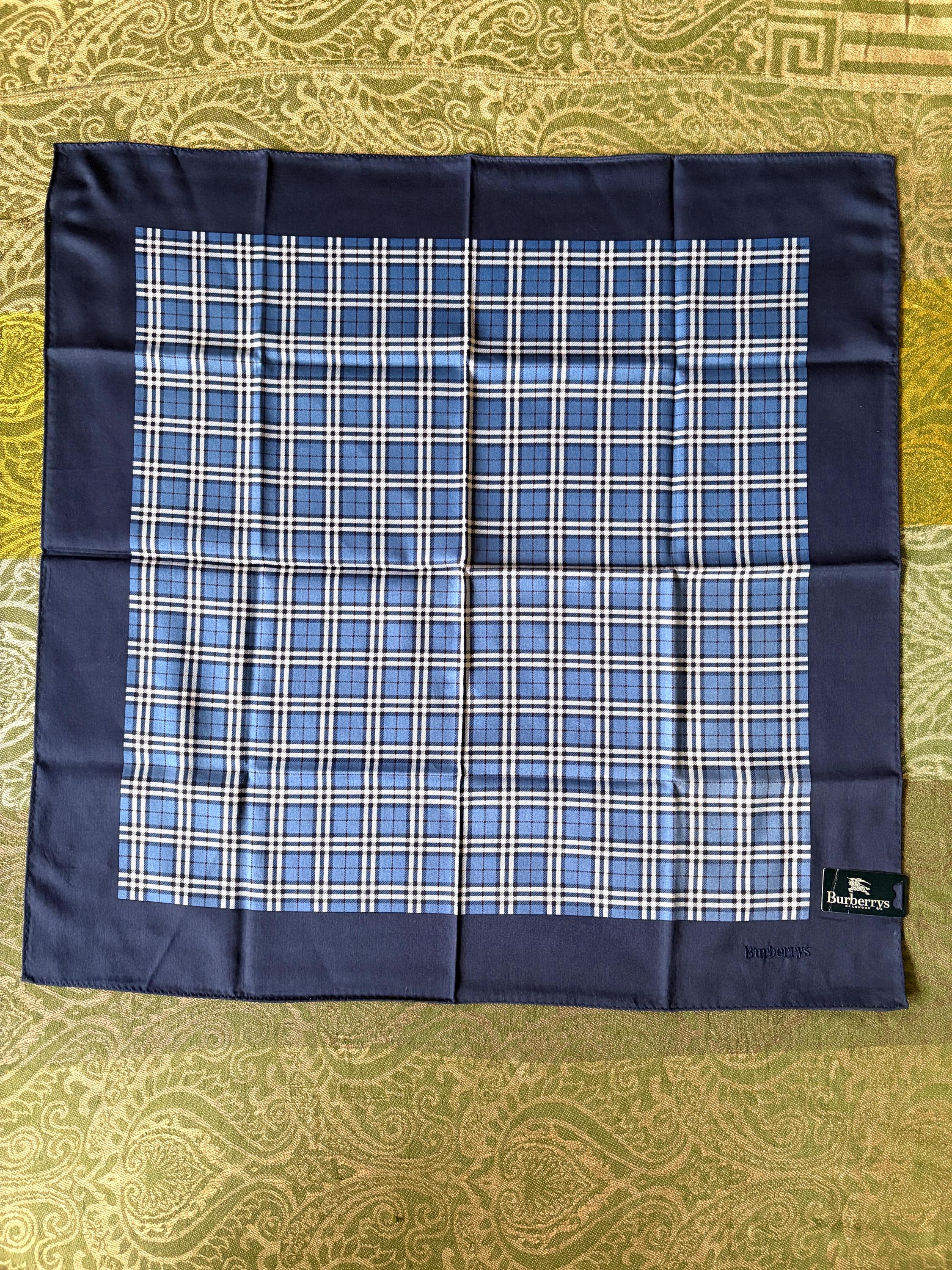 Brand New Burberrys Vintage Scarf – “S” Label, 100% Cotton