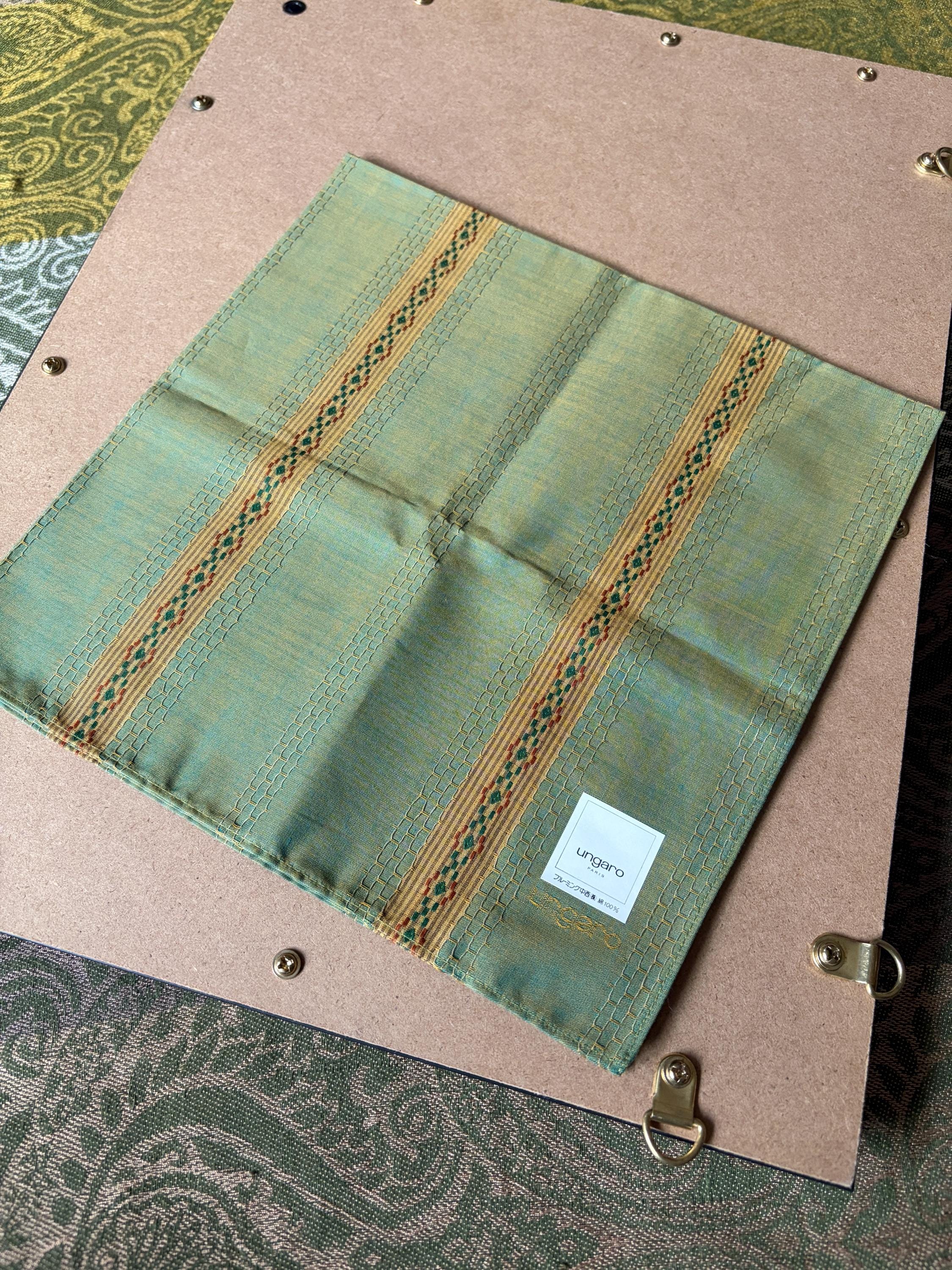 Vintage Ungaro Paris Cotton Handkerchief, Made in Japan, New Old Stock Gradient Square Scarf