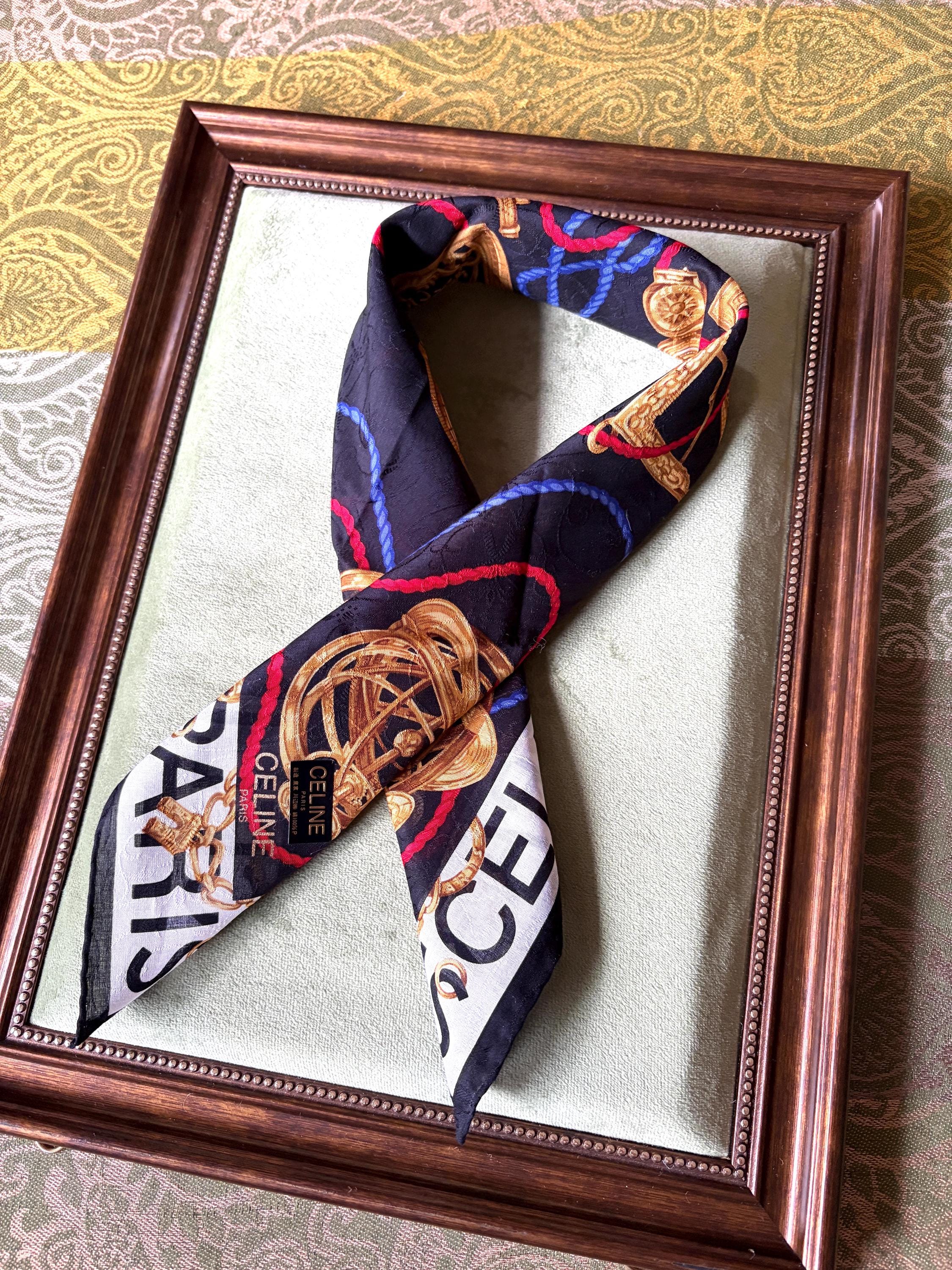 Brand New Vintage Celine Cotton Scarf | 100% Cotton | Handkerchief