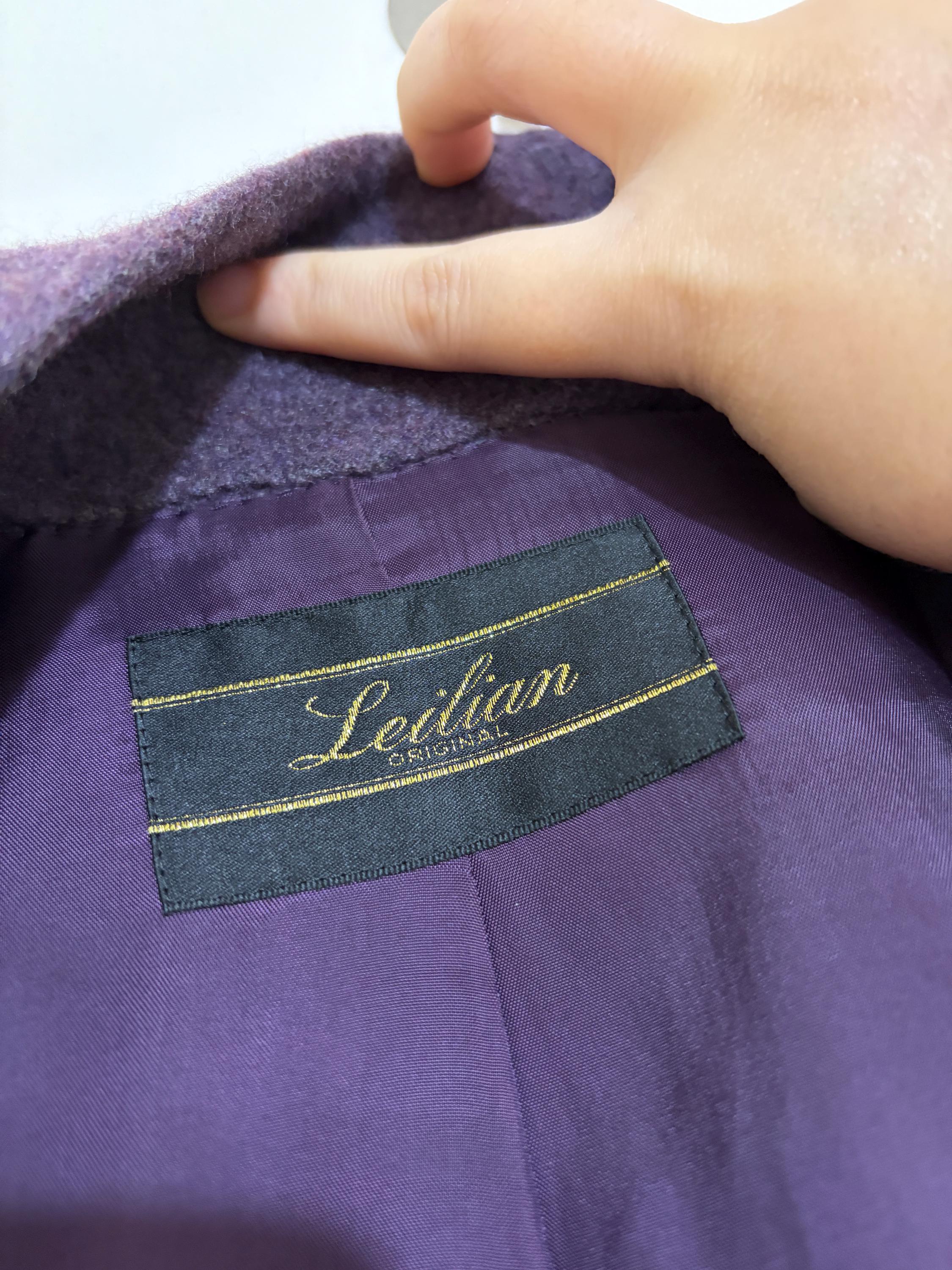 Vintage Leilian Cashmere Wool Cape Jacket Purple Loro Piana Fabric Japanese Designer Coat Oversized Swing Jacket