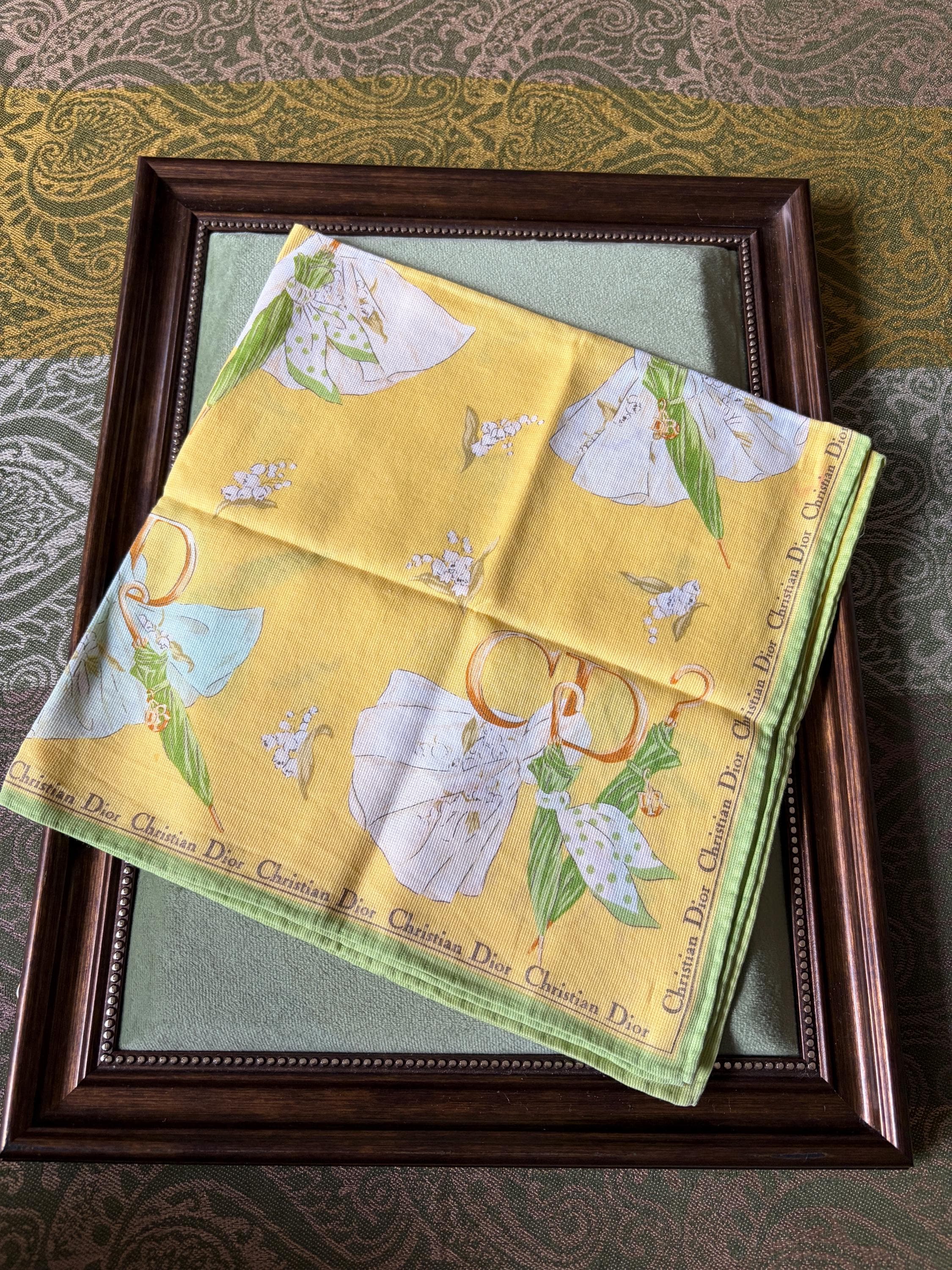 Rare Vintage Christian Dior Cotton Scarf
