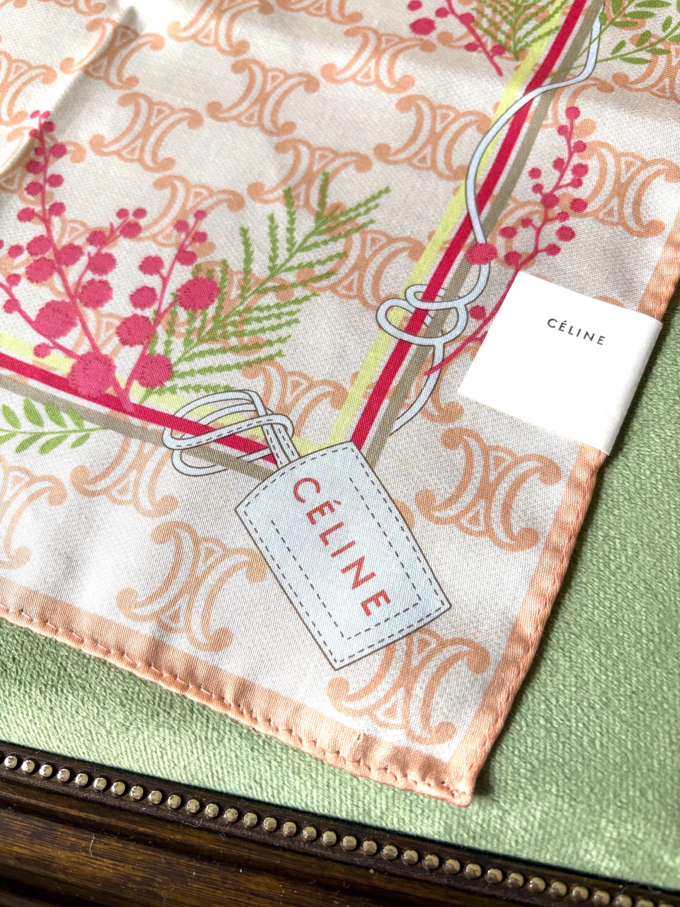 Rare Celine 100% Cotton Scarf – 58x60cm