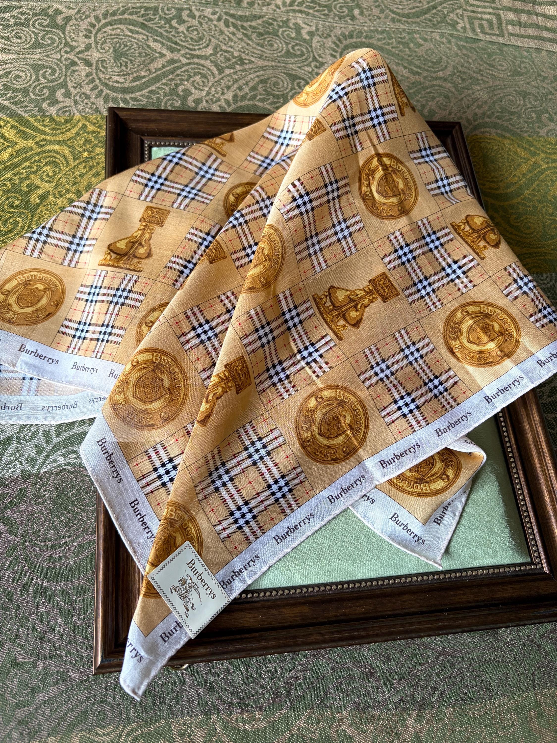 Brand New Burberrys Vintage Scarf – “S” Label, 100% Cotton