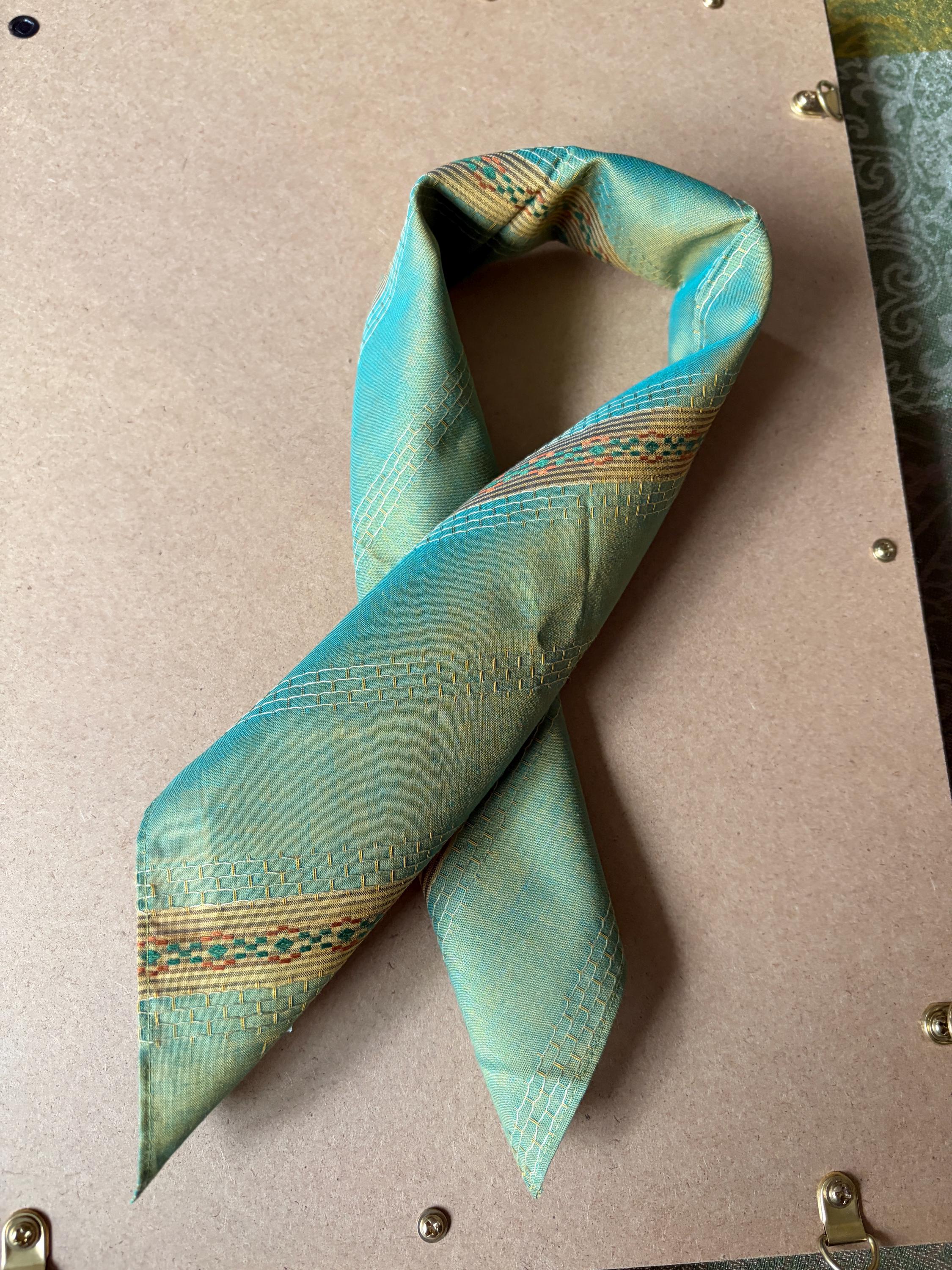 Vintage Ungaro Paris Cotton Handkerchief, Made in Japan, New Old Stock Gradient Square Scarf